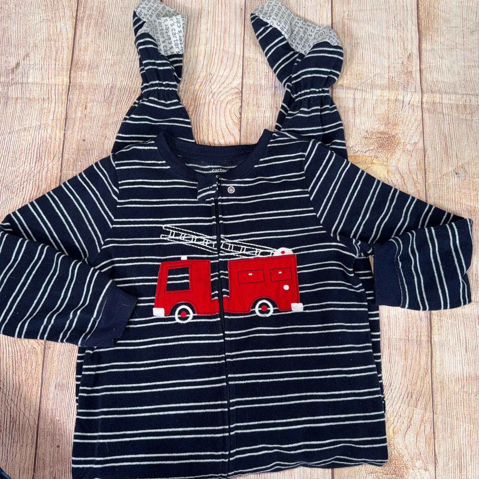 Other 5T Vehicles and Stripes Boys Footed Sleepers Size ONE SIZE - 3 Thumbnail