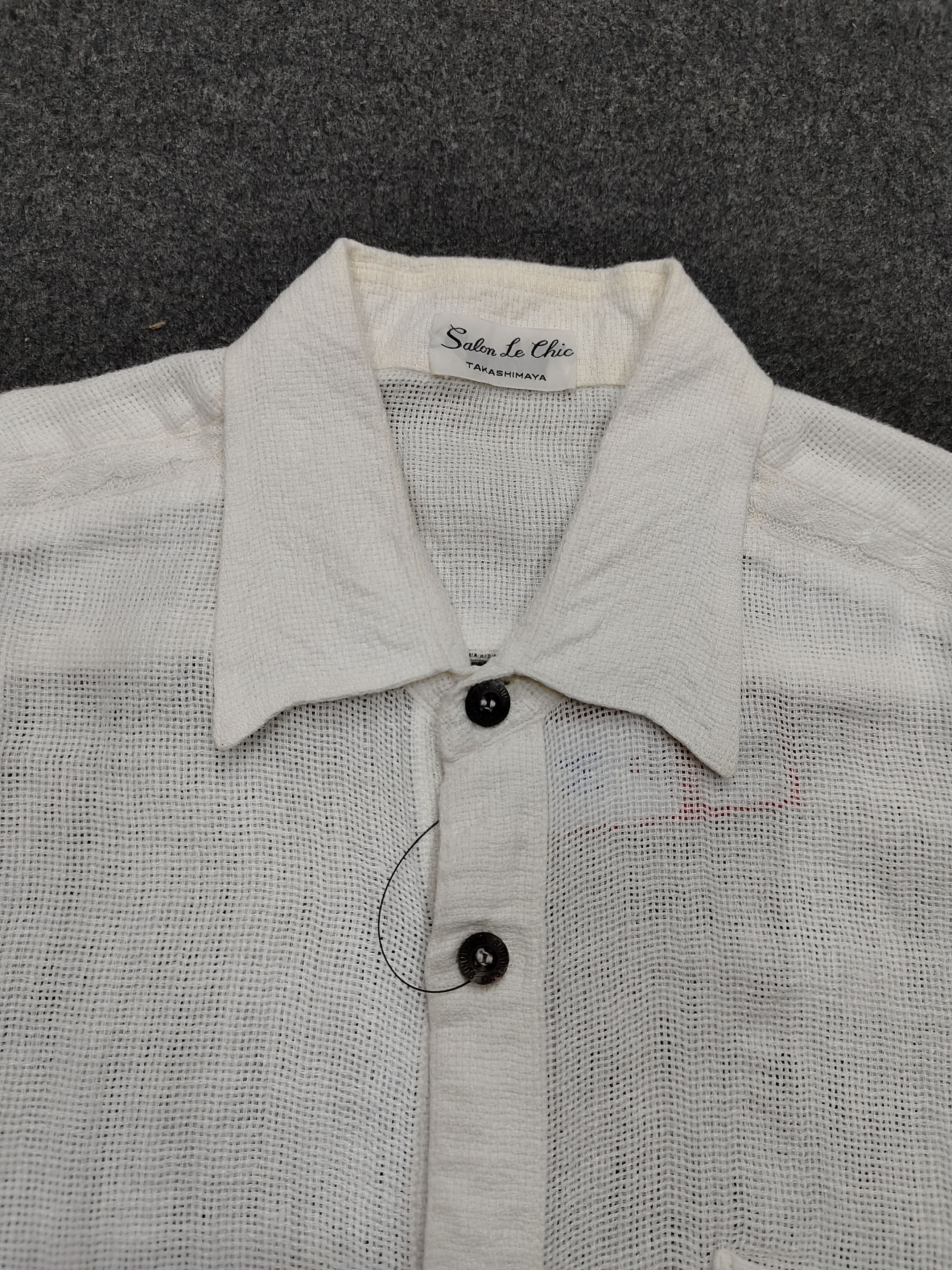 Designer DOPE🇯🇵Vtg Takashimaya🇯🇵 Salon de Chic Linen Shirt Size US M / EU 48-50 / 2 - 4 Thumbnail
