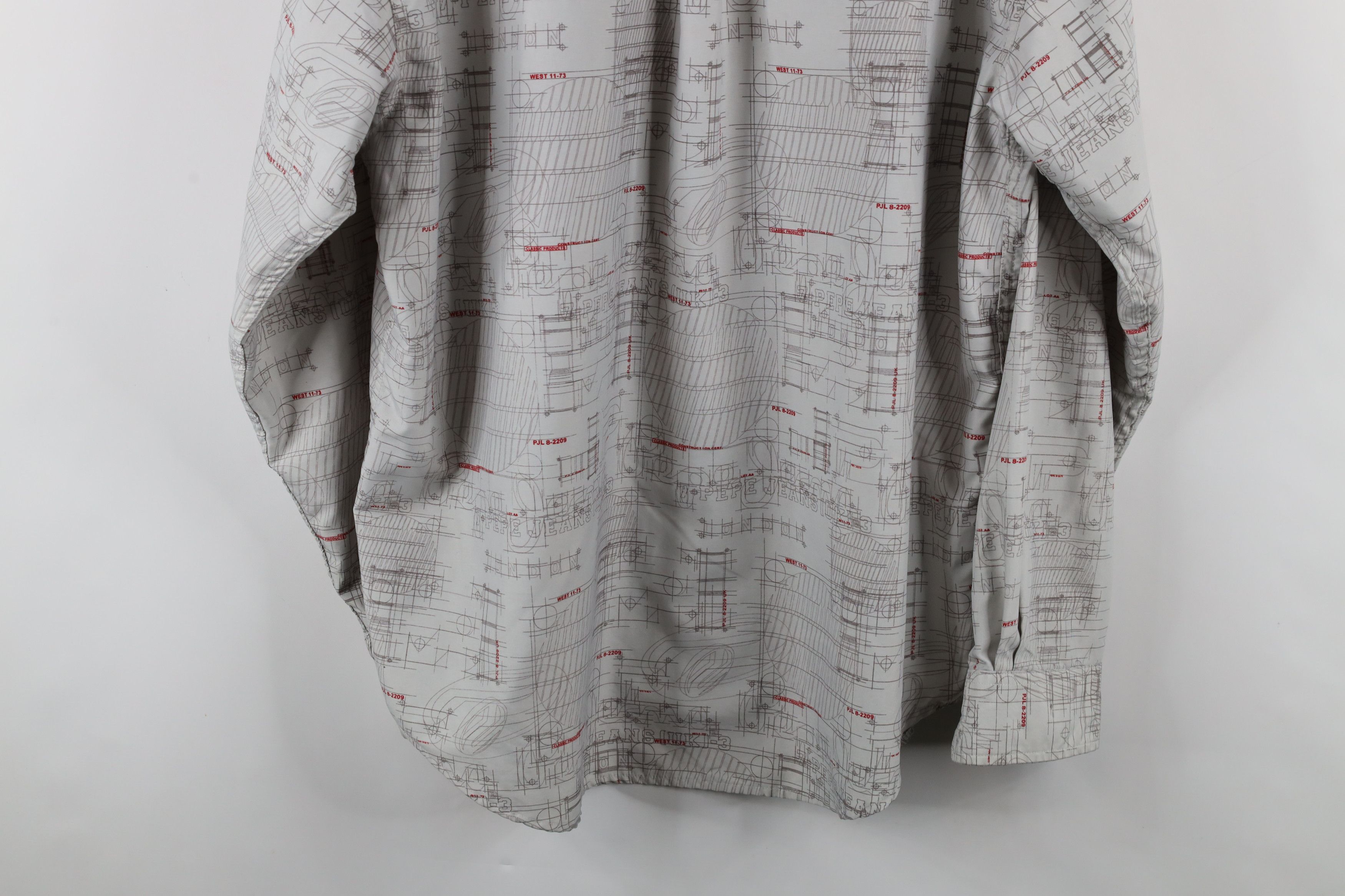 Vintage Vintage 90s Y2K Pepe Jeans Over Print Collared Button Shirt Size US XL / EU 56 / 4 - 14 Thumbnail