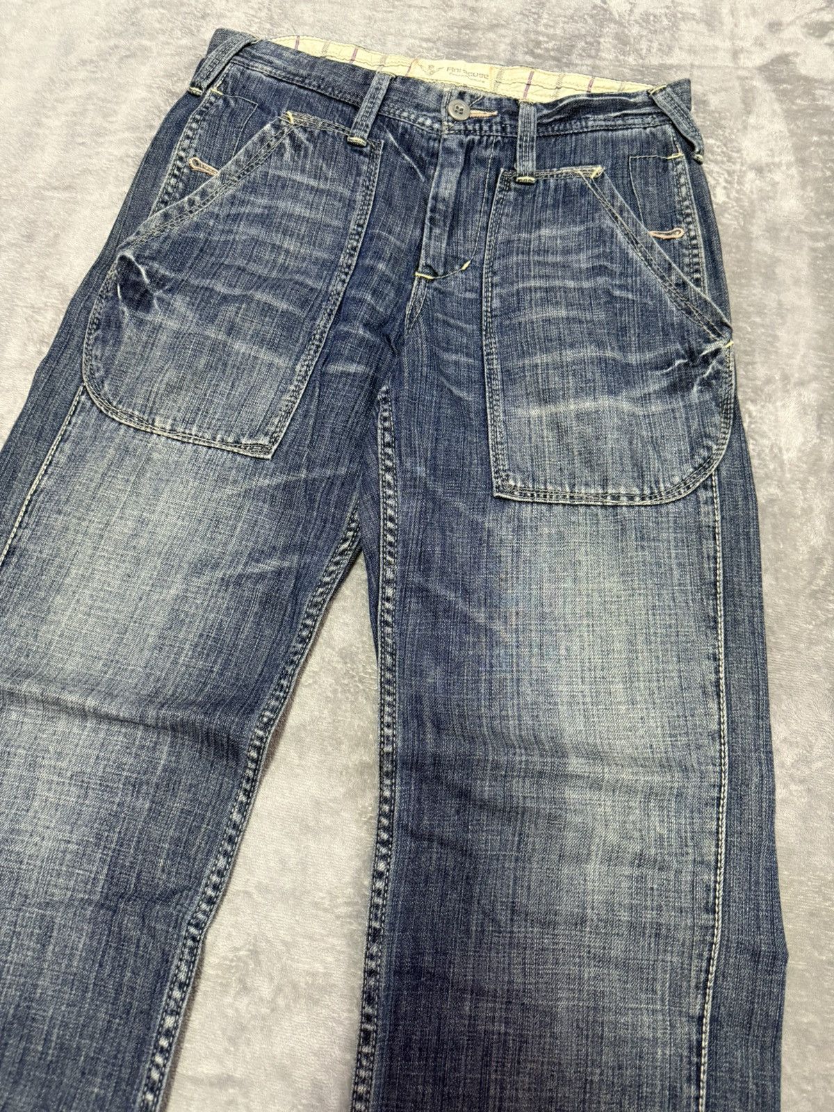 5351 POUR LES HOMMES × Japanese Brand × LOWBOX Antgauge Japan Split Wool Pocket Baker Jeans loose Pants Size US 30 / EU 46 - 3 Thumbnail