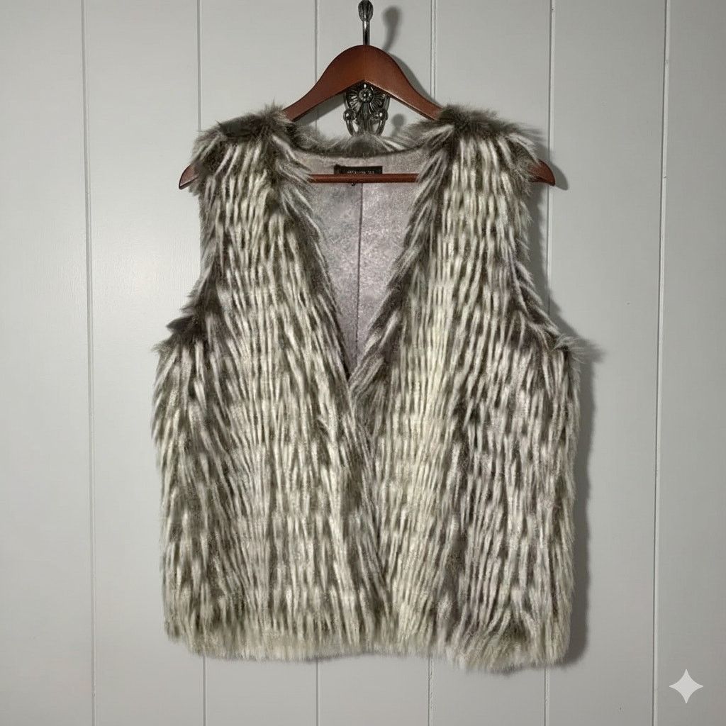 Anthropologie Dor Dor Couture Faux Fur Vest Large