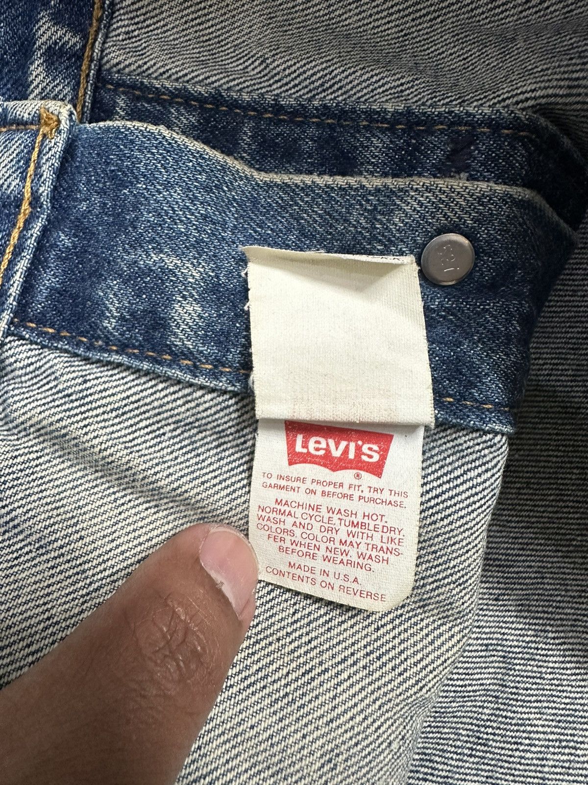 Levi's Vintage Clothing Vintage Levis Denim Trucker Jacket – Made In USA 70s Style Size US S / EU 44-46 / 1 - 18 Thumbnail