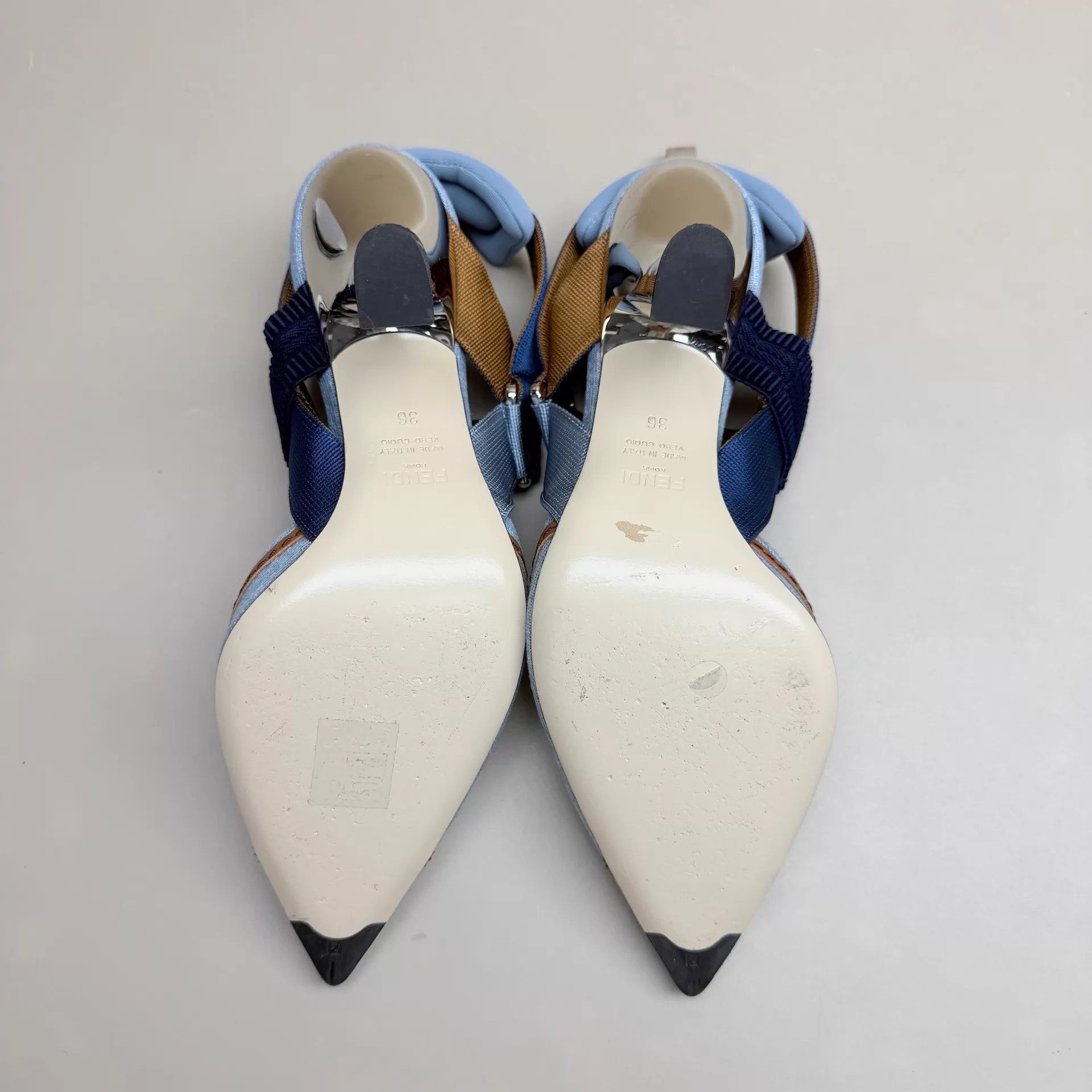 Fendi Fendi Hummingbird Strap Gold Heel Pumps 36 99 New Size US 5.5 / IT 35.5 - 6 Thumbnail