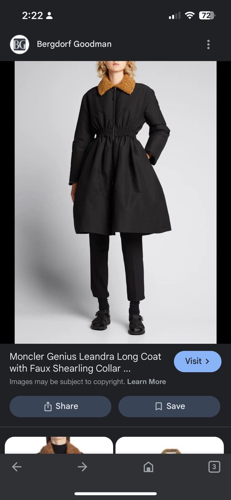 Moncler Moncler Genius Leandra Long Coat with Faux Sherling Size S / US 4 / IT 40 - 12 Thumbnail