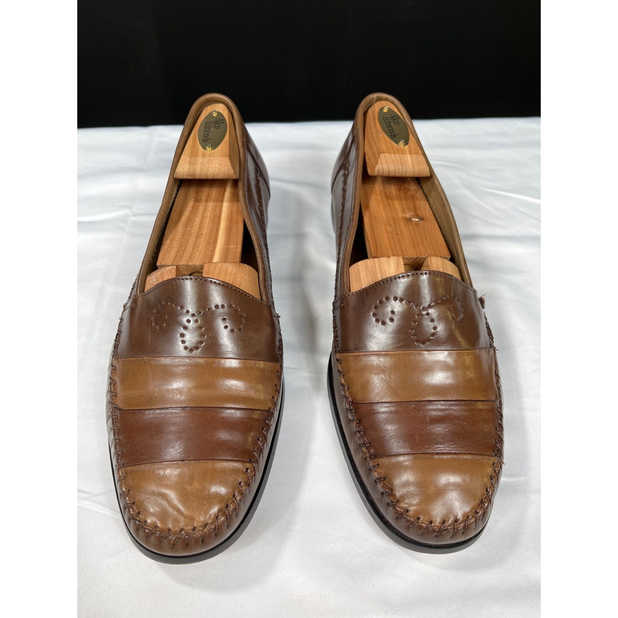 Giorgio Brutini Giorgio Brutini Mens Brown Leather Loafers Size 9.5D SKU 725 Size US 9.5 / EU 42-43 - 2 Thumbnail