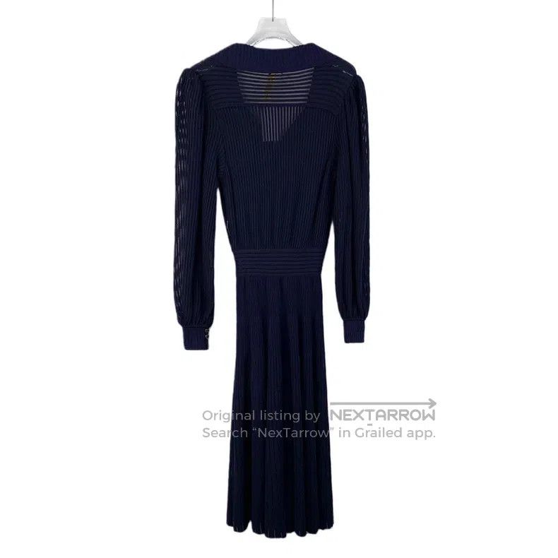 Fendi Fendi Dark Blue Collar Double Breasted Long Sleeve Knitted Size XS / US 0-2 / IT 36-38 - 2 Thumbnail