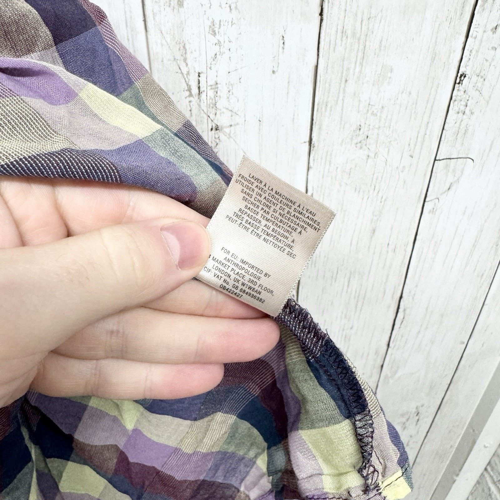 Anthropologie Anthropologie Holding Horses Top Sz Small Madras Plaid Tank Size S / US 4 / IT 40 - 5 Thumbnail