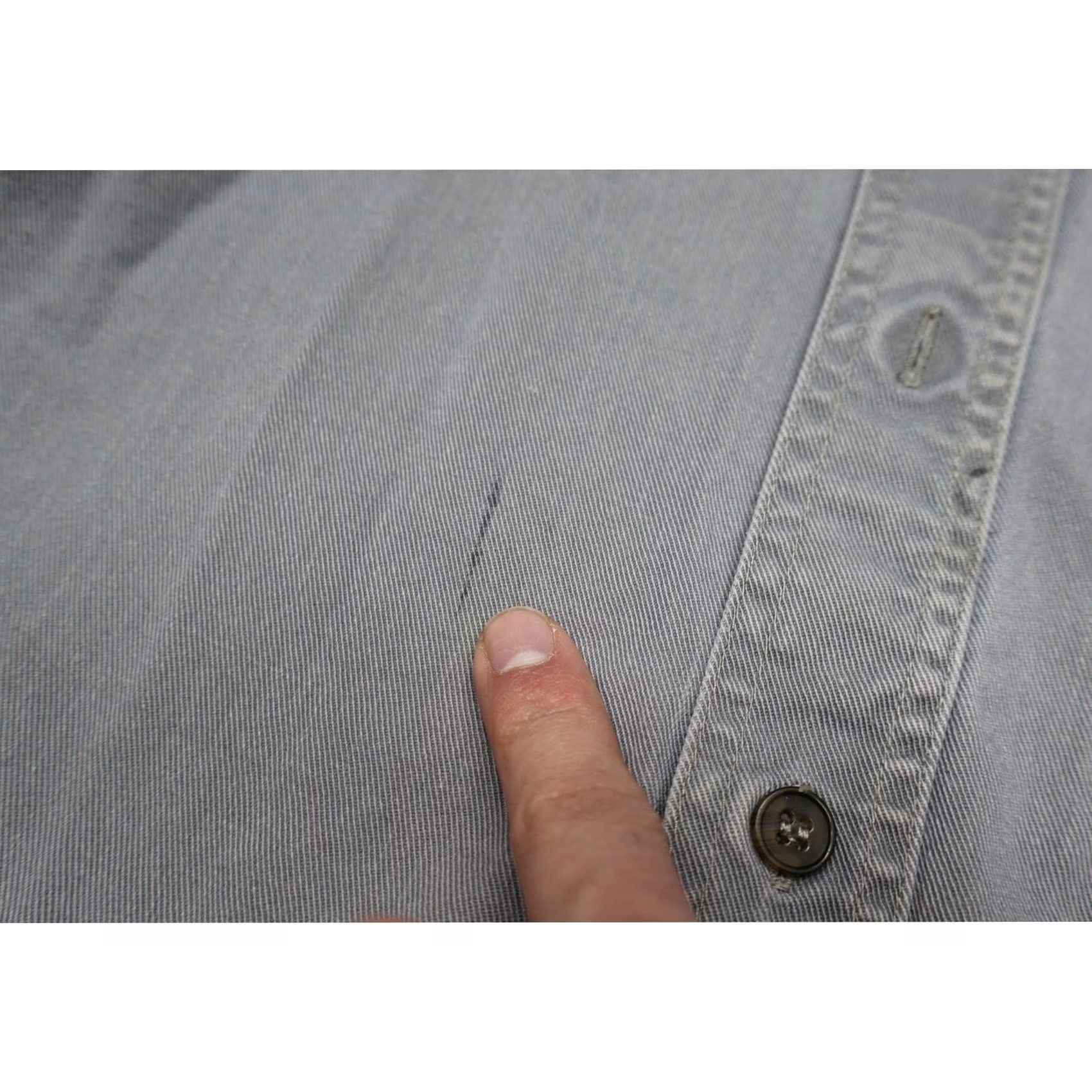 Walls Walls FR Work Shirt Men Large Grey Long Sleeve Fire Resistant Utility Patch LOGO Size US L / EU 52-54 / 3 - 7 Thumbnail