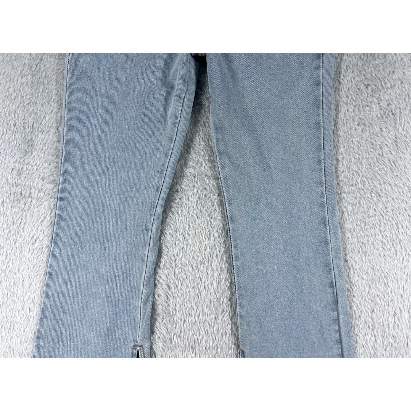 Forever 21 FOREVER 21 Jeans Women 24 Blue Denim Flared Slit Ankle Mid Cotton 24x29 Vintage No Size 42" / US 20 - 3 Thumbnail