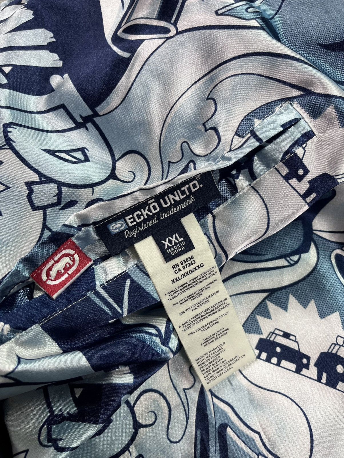 Ecko Unltd. 00s Ecko Unltd. Reversible AOP Printed Baggy Zip Hoodie XXL Size US XXL / EU 58 / 5 - 24 Thumbnail