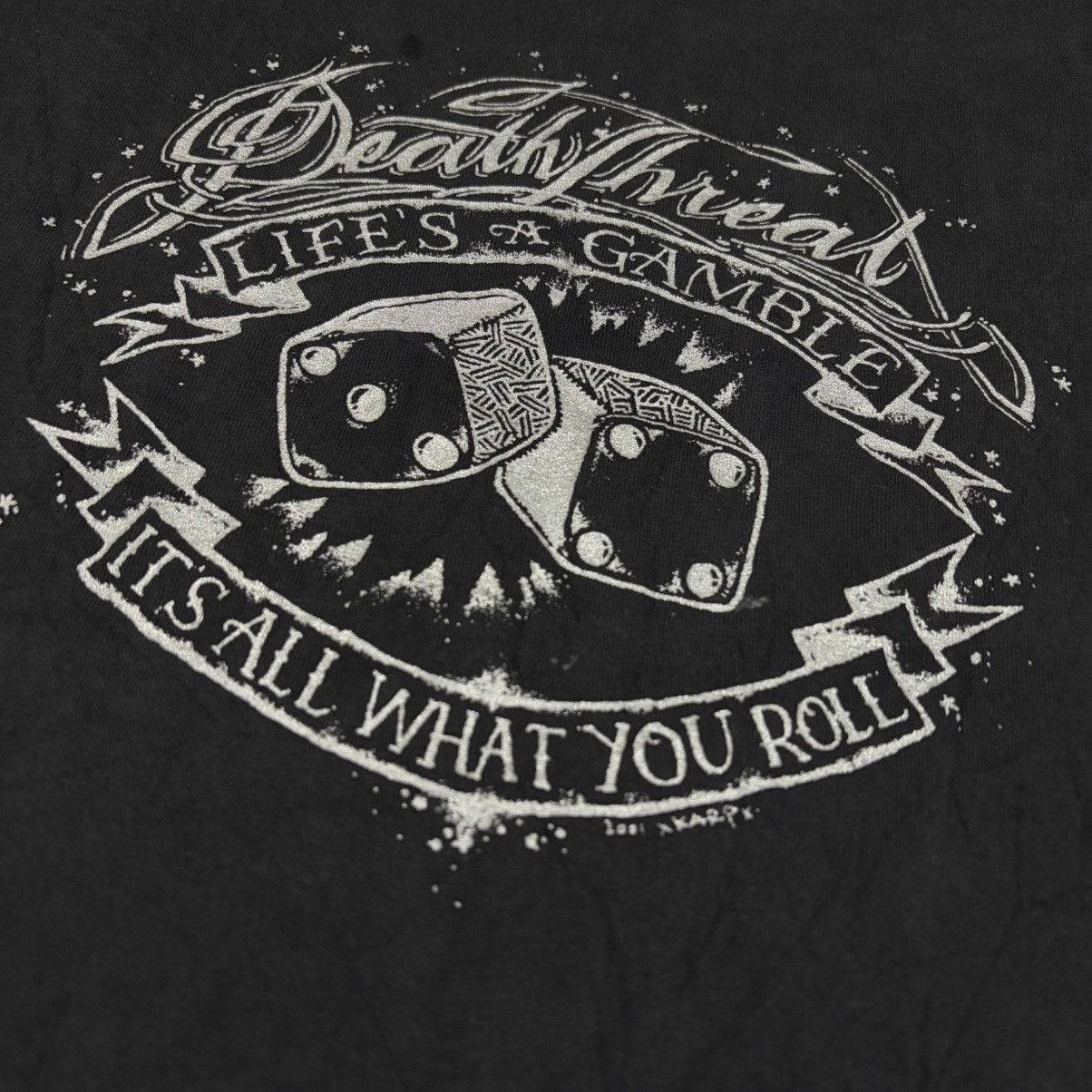 Band Tees Vintage Death Threat Life’s A Gamble T-Shirt Size US L / EU 52-54 / 3 - 2 Thumbnail