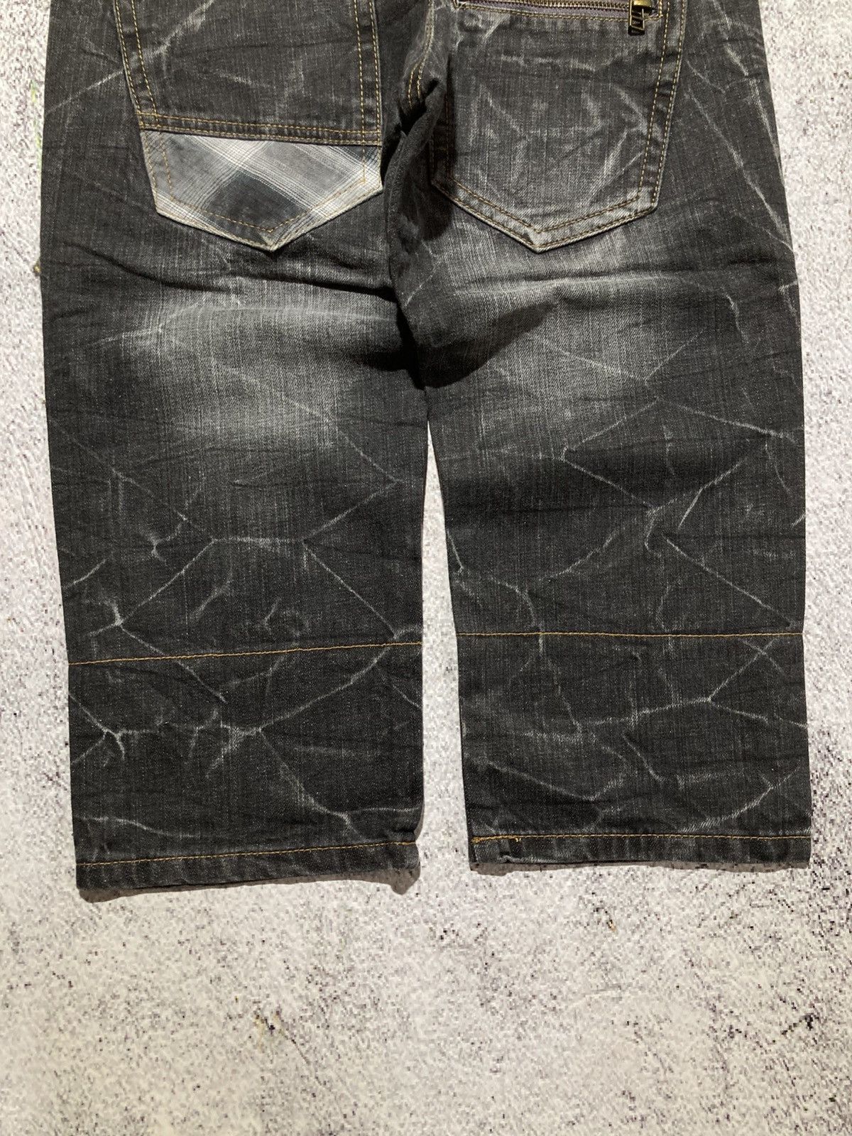 Japanese Brand 2000s Nylaus Double Waist Denim Jeans Pant Faded Y2k Size US 28 / EU 44 - 14 Thumbnail