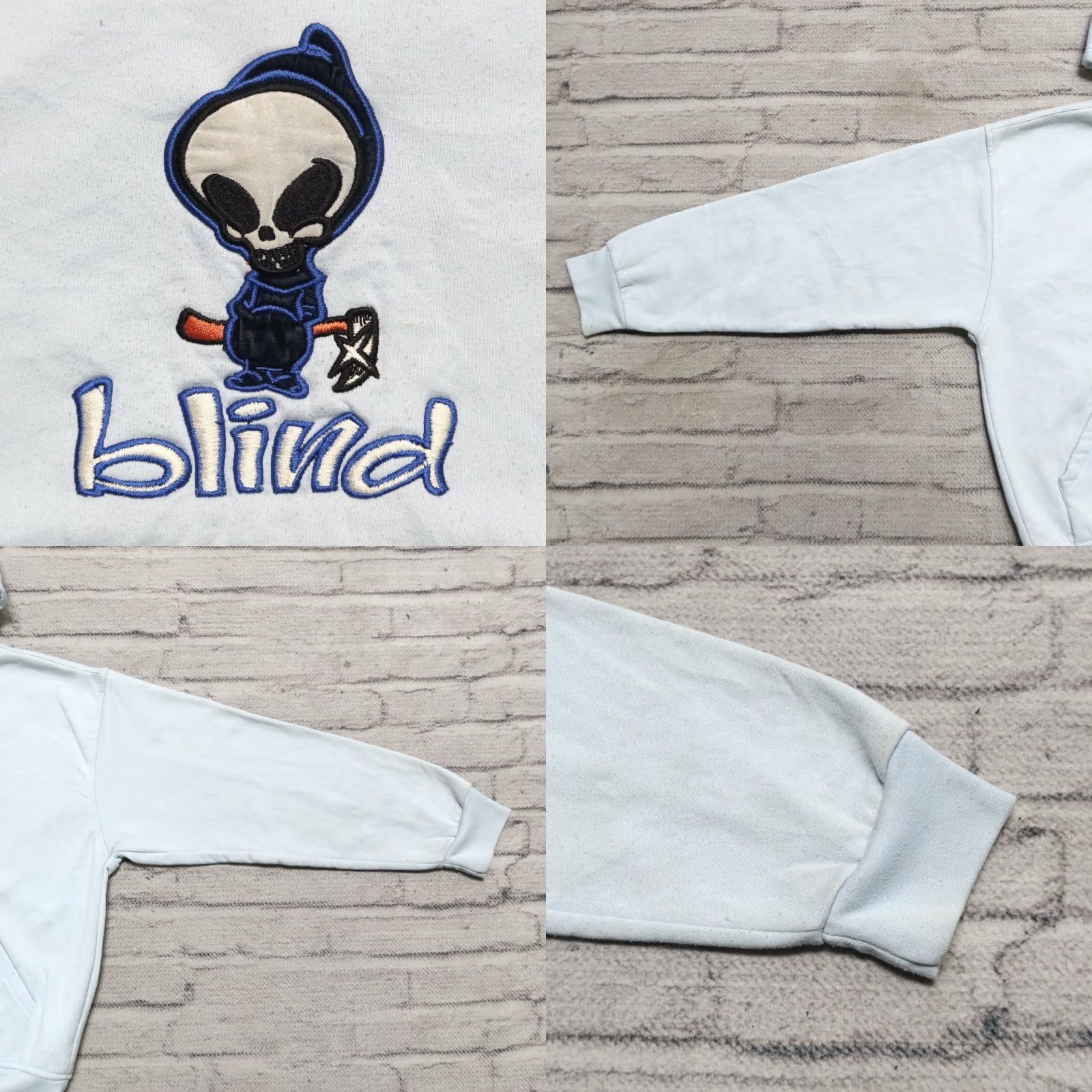 Blind Skateboards VINTAGE Blind Skateboards Hoodie Sweatshirt Shirt Men S Blue 90s Skate Size US S / EU 44-46 / 1 - 8 Thumbnail