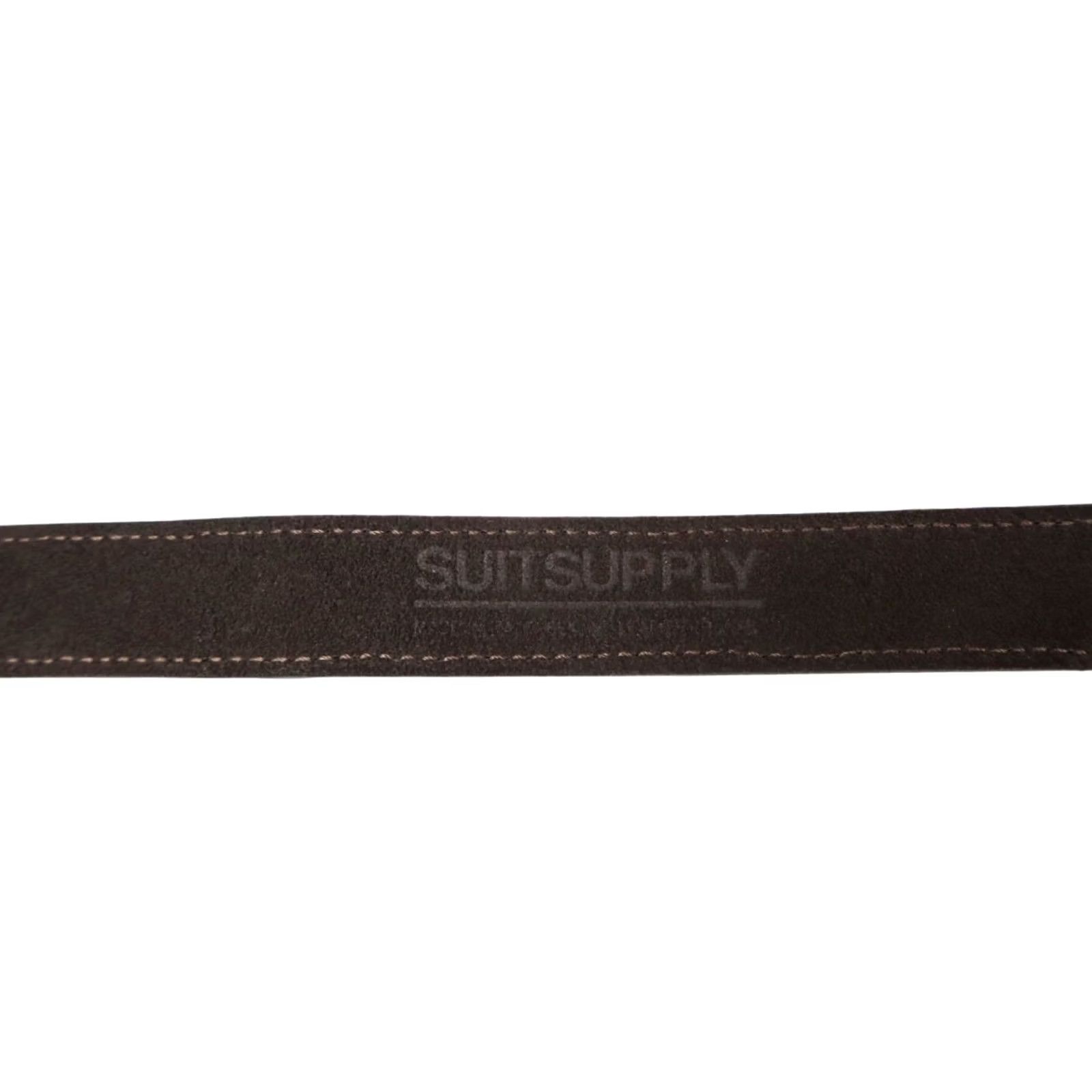 Suitsupply SUITSUPPLY Belt Men's ONE SIZE Suede Look Brown Double Round Buckle Size ONE SIZE - 7 Thumbnail