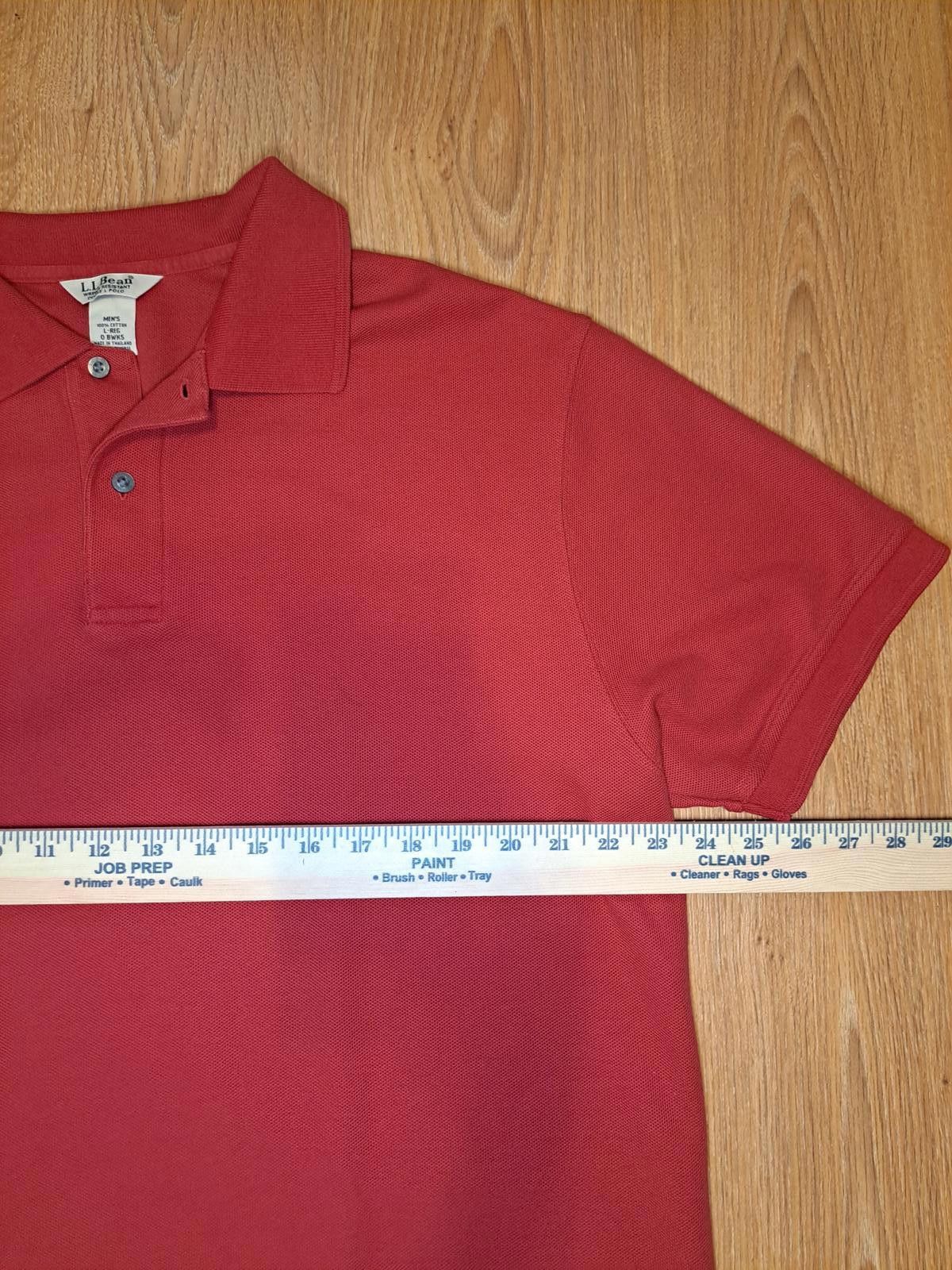 L.L. Bean LL Bean Polo Shirt Mens Red Large Cotton Wrinkle Resistant Size US L / EU 52-54 / 3 - 5 Thumbnail