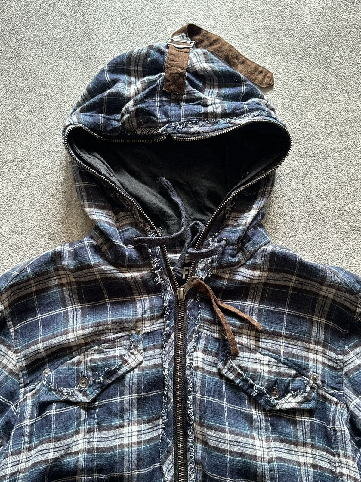 If Six Was Nine 90s Japanese PPFM Plaid Flannel Zip Up Punk LGB Jacket Size US M / EU 48-50 / 2 - 5 Thumbnail