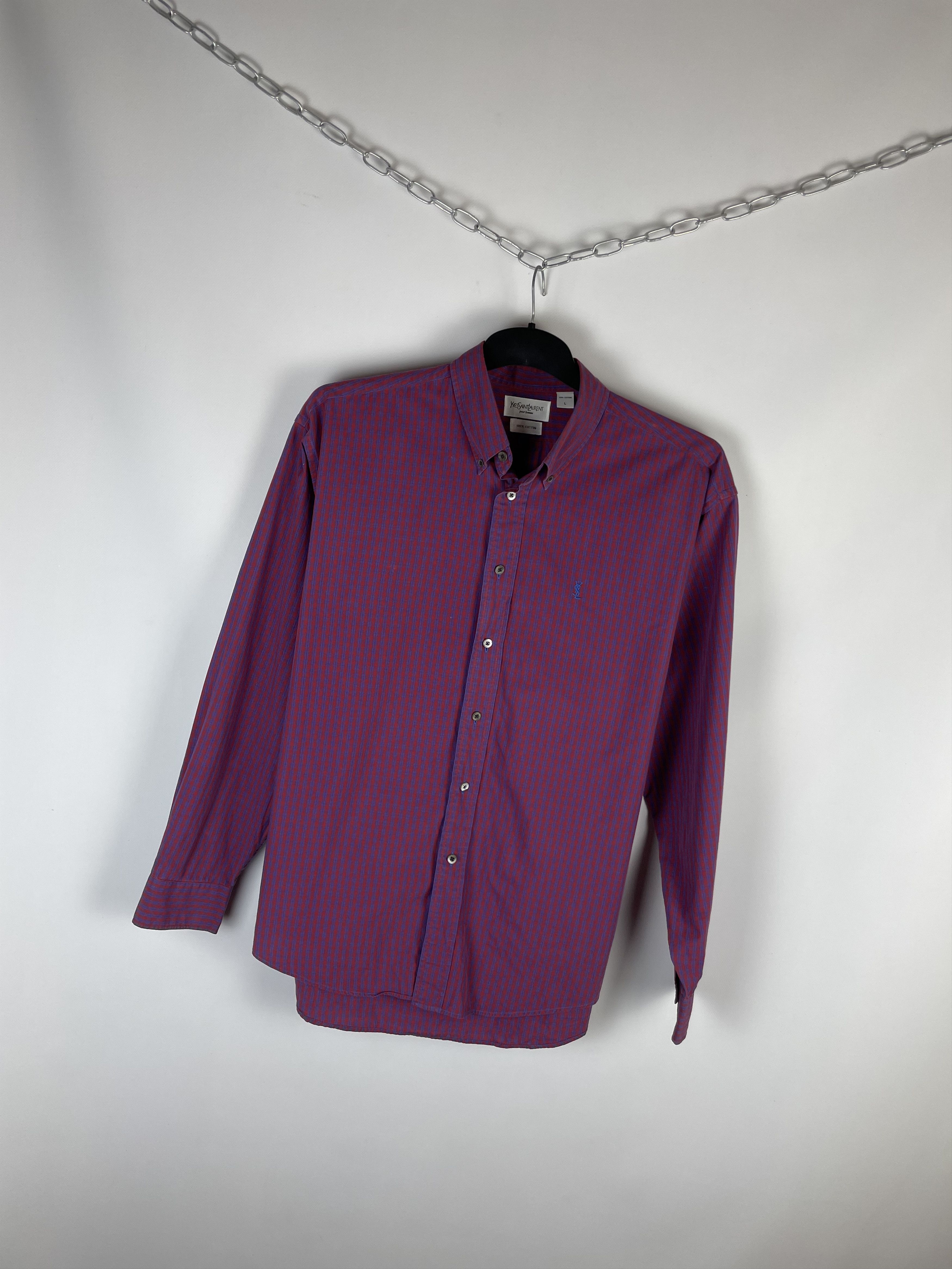 Vintage Vintage YvesSaintLaurent Ysl Pour Homme Button Up Shirt Size US L / EU 52-54 / 3 - 2 Thumbnail
