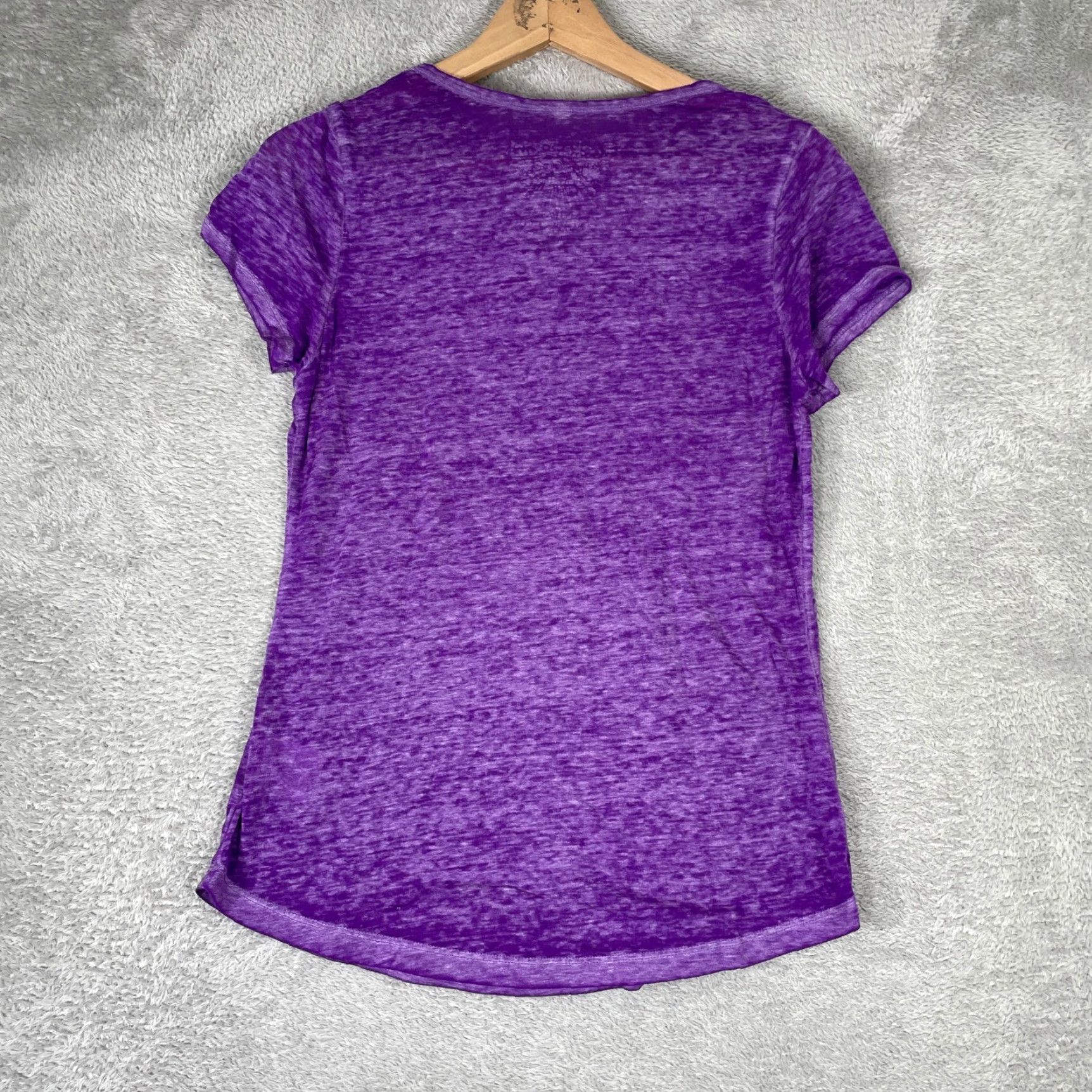 Vintage Rocker Girl Graphic Tee Womens M Purple Creep It Real Zombie Burnout Goth Shirt Size M / US 6-8 / IT 42-44 - 2 Thumbnail
