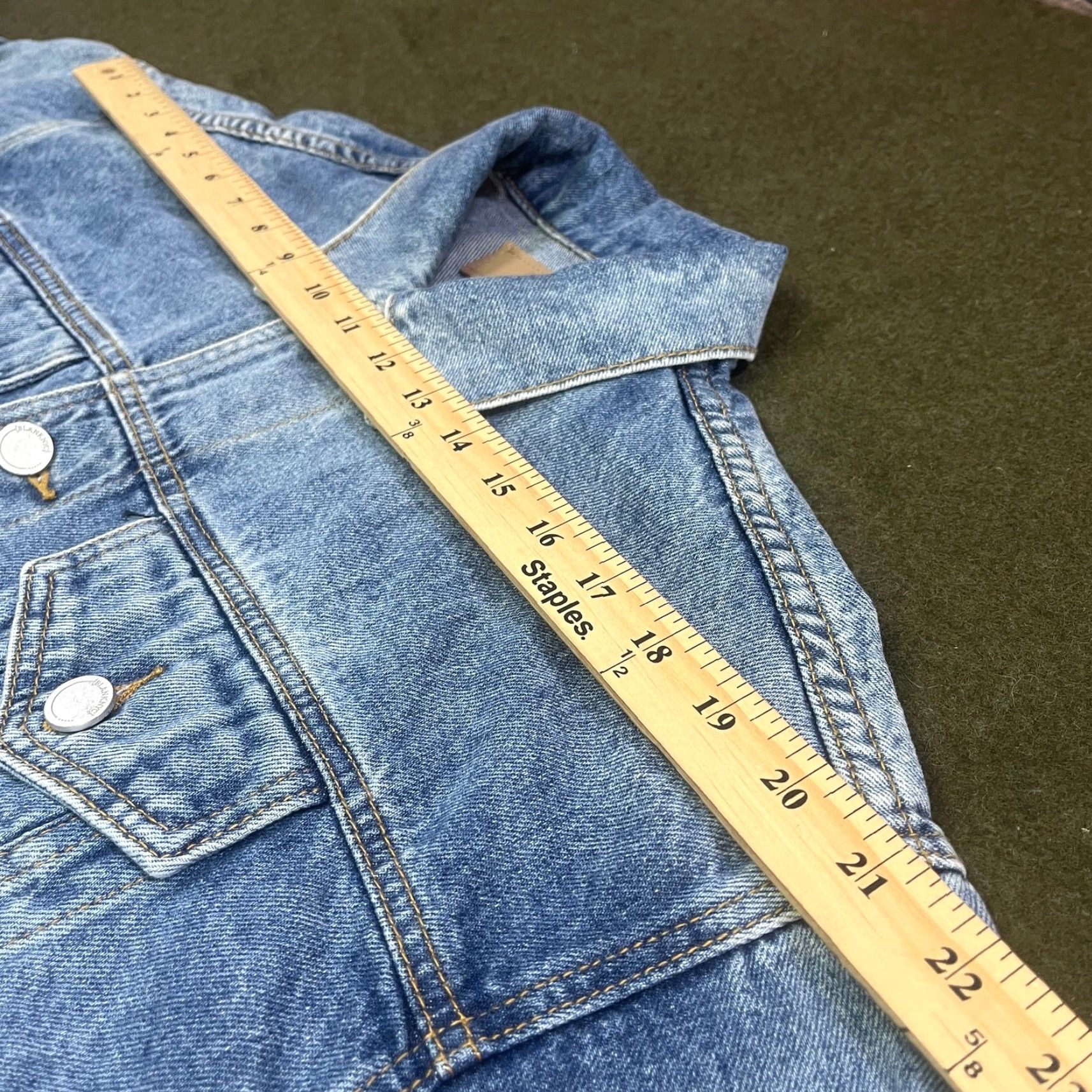 Vintage BlankNYC Jacket Mens XS Blue Denim Trucker Studded Western Casual Button Front Size US XS / EU 42 / 0 - 3 Thumbnail