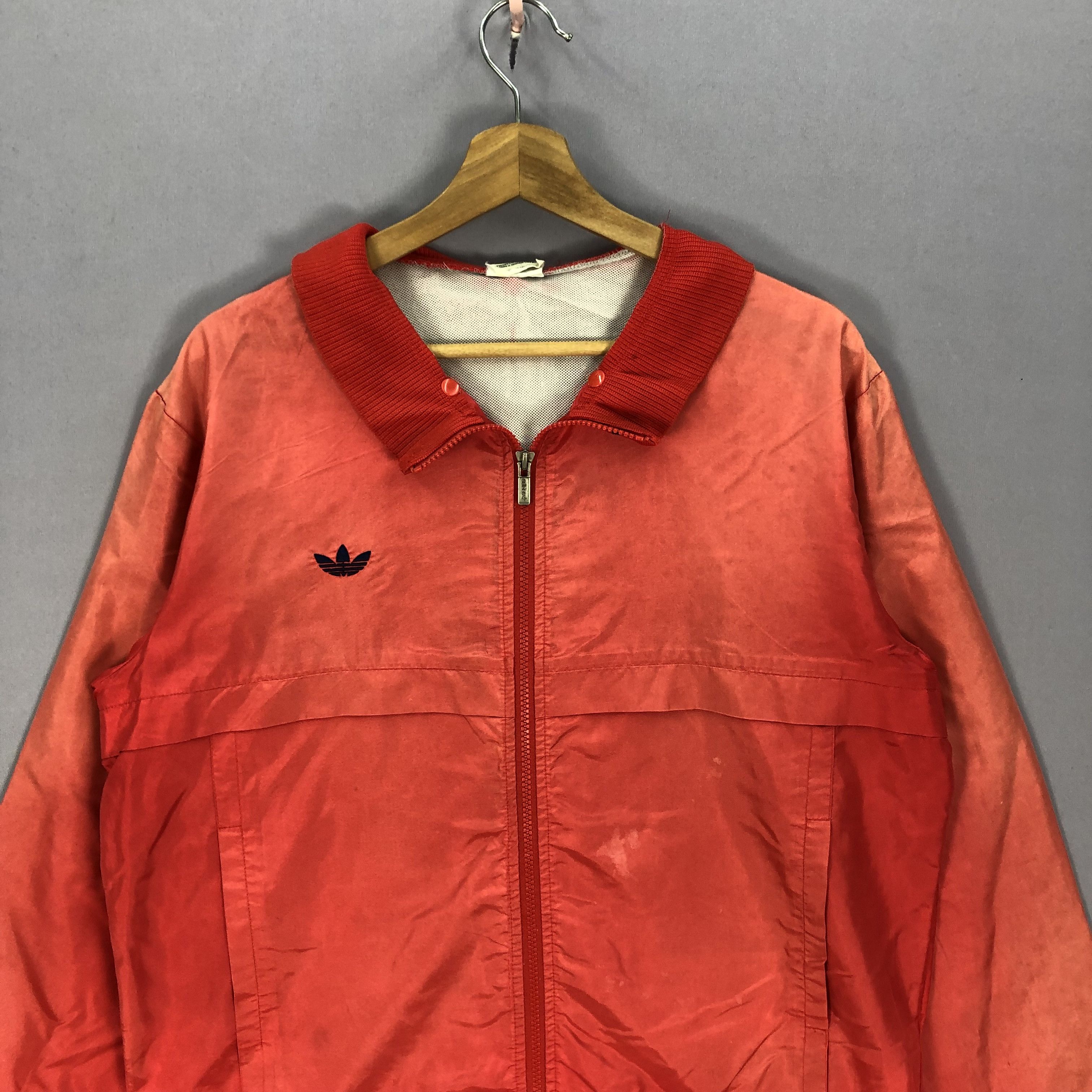 Adidas × Vintage Vintage 80s Adidas Windbreaker Zipper Training Jackets Size US L / EU 52-54 / 3 - 2 Thumbnail