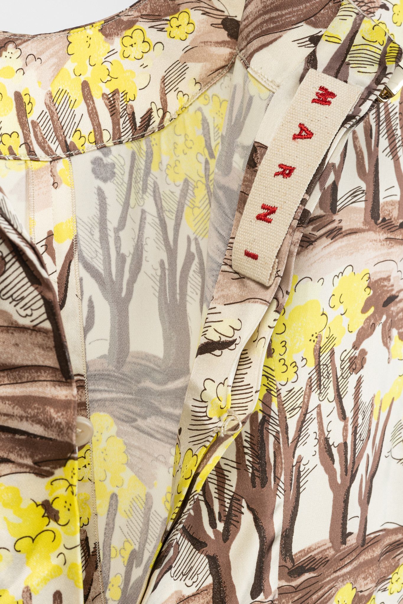 Marni Marni AW/13 Forest-Print Viscose 3/4-Sleeve Blouse Size XS / US 0-2 / IT 36-38 - 7 Thumbnail