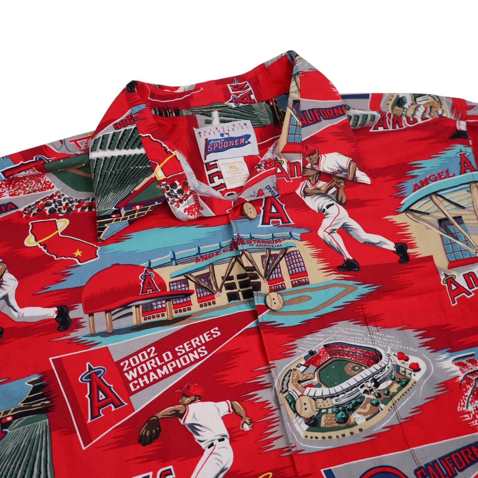 MLB × Reyn Spooner × Vintage VTG Reyn Spooner Anaheim Angels Baseball Hawaiian Shirt Size US XL / EU 56 / 4 - 5 Thumbnail