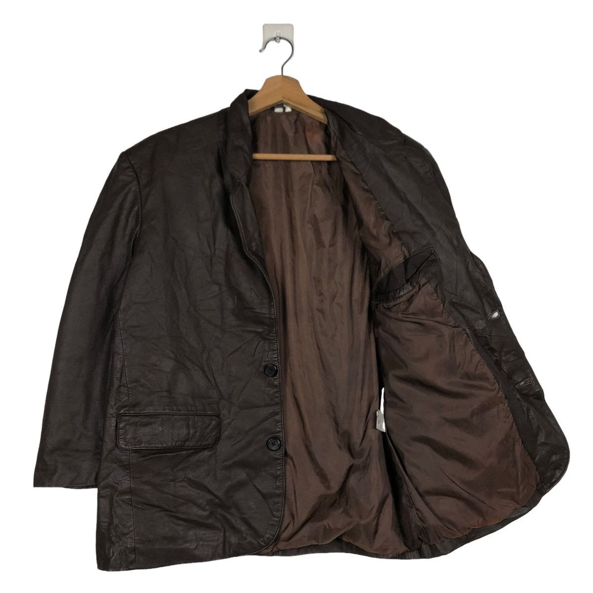 Japanese Brand 🔥VINTAGE GENUINE LEATHER JACKET BIG POCKET ISSEY MIYAKE Size US M / EU 48-50 / 2 - 13 Thumbnail