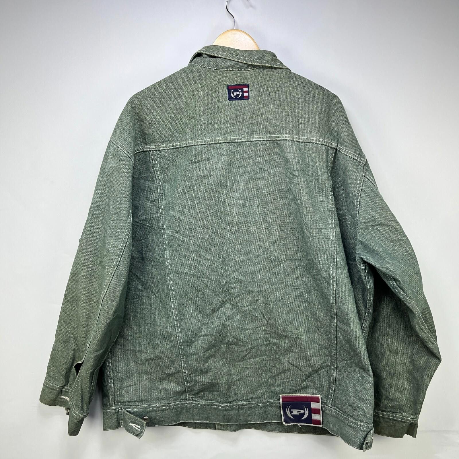 Phat Farm Vintage Y2K Phat Farm Denim Jacket Size 2XL Baggy Green Size US XXL / EU 58 / 5 - 10 Thumbnail