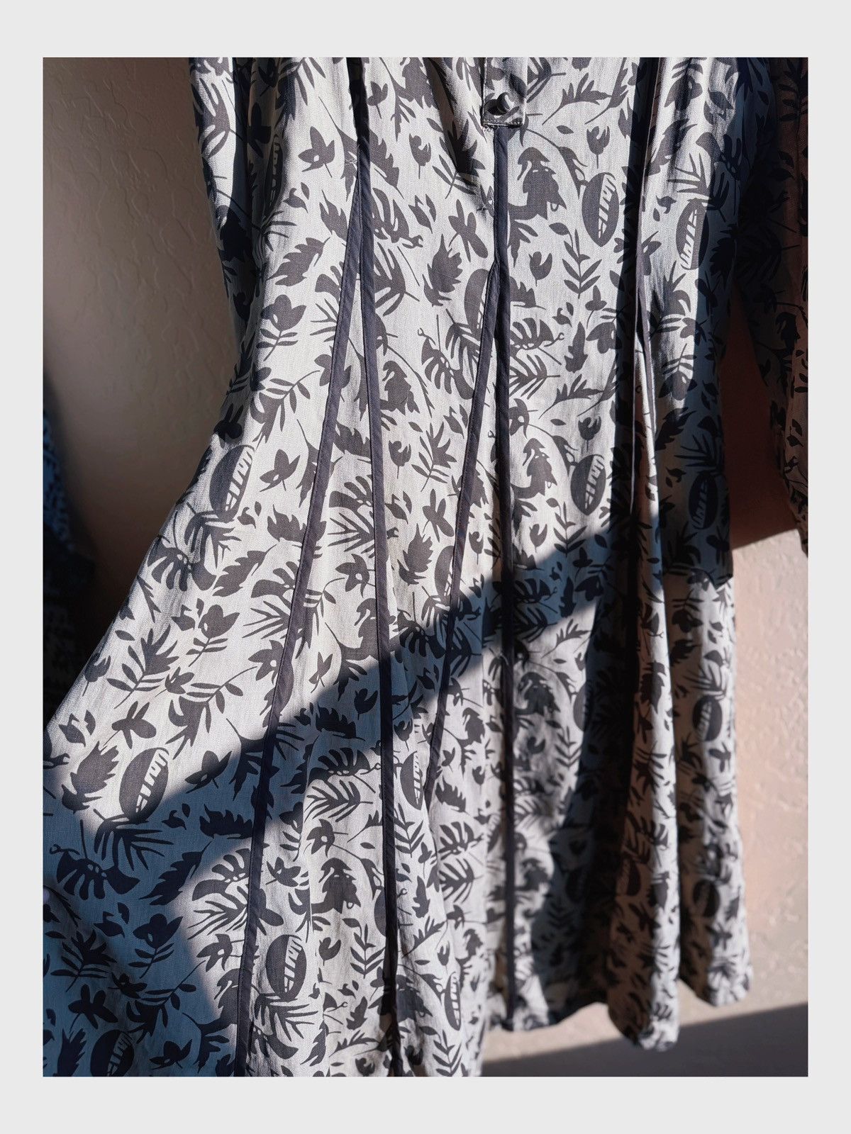 Other Vintage-Inspired Earth-Tone Button Front – Unique Leaf Print Size XL / US 12-14 / IT 48-50 - 4 Thumbnail