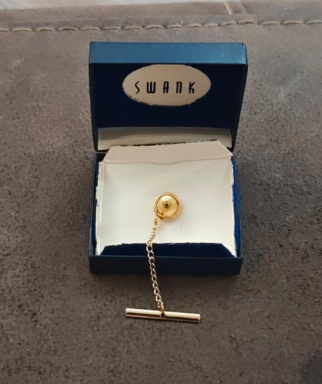 Other 1960s Swank Abstract Link Style Two Tone Textured Tie Tack Size ONE SIZE - 6 Thumbnail