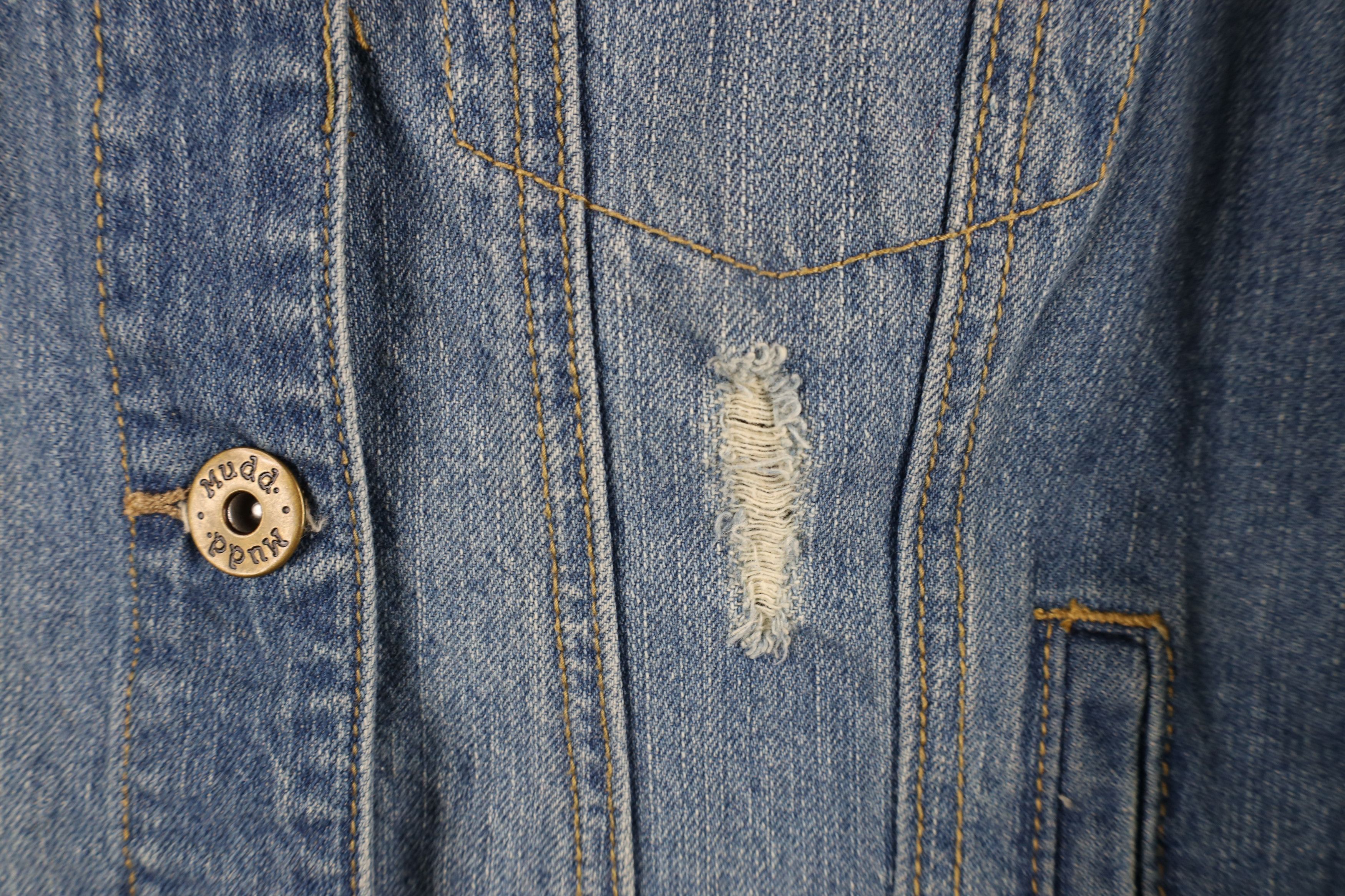 Vintage Vintage Y2K MUDD Cropped Baby Doll Denim Trucker Jacket Size L / US 10 / IT 46 - 5 Thumbnail