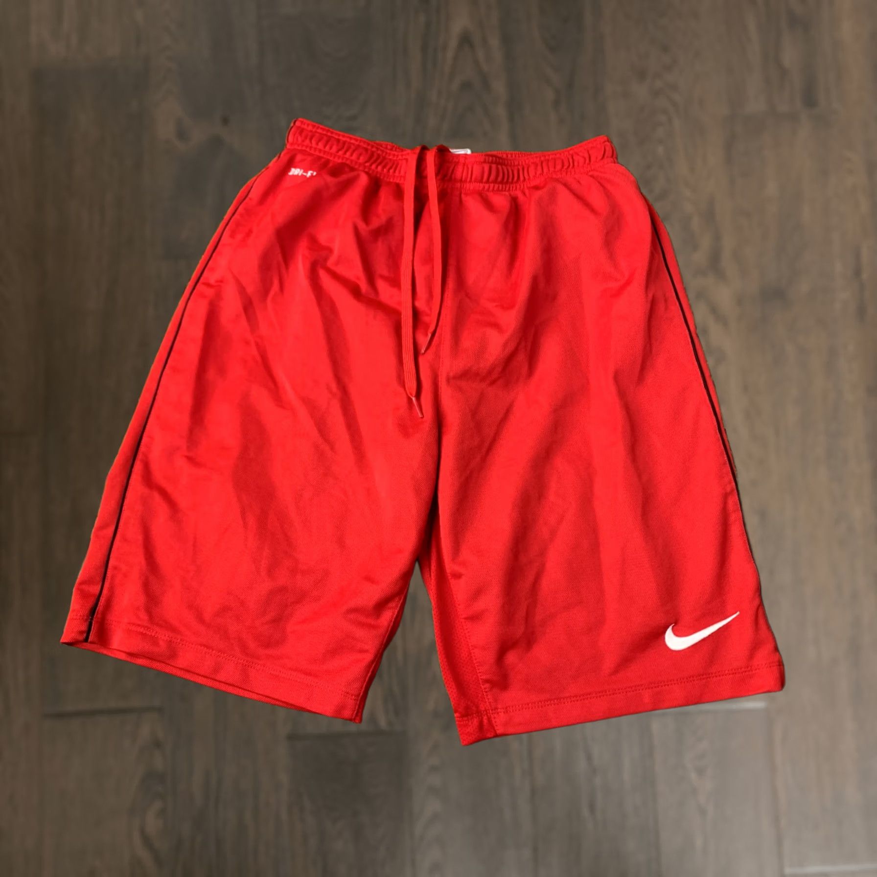 Nike Nike Dri-FIT Short Football Shorts Men S Red Black 2013 Size US 29 - 1 Thumbnail