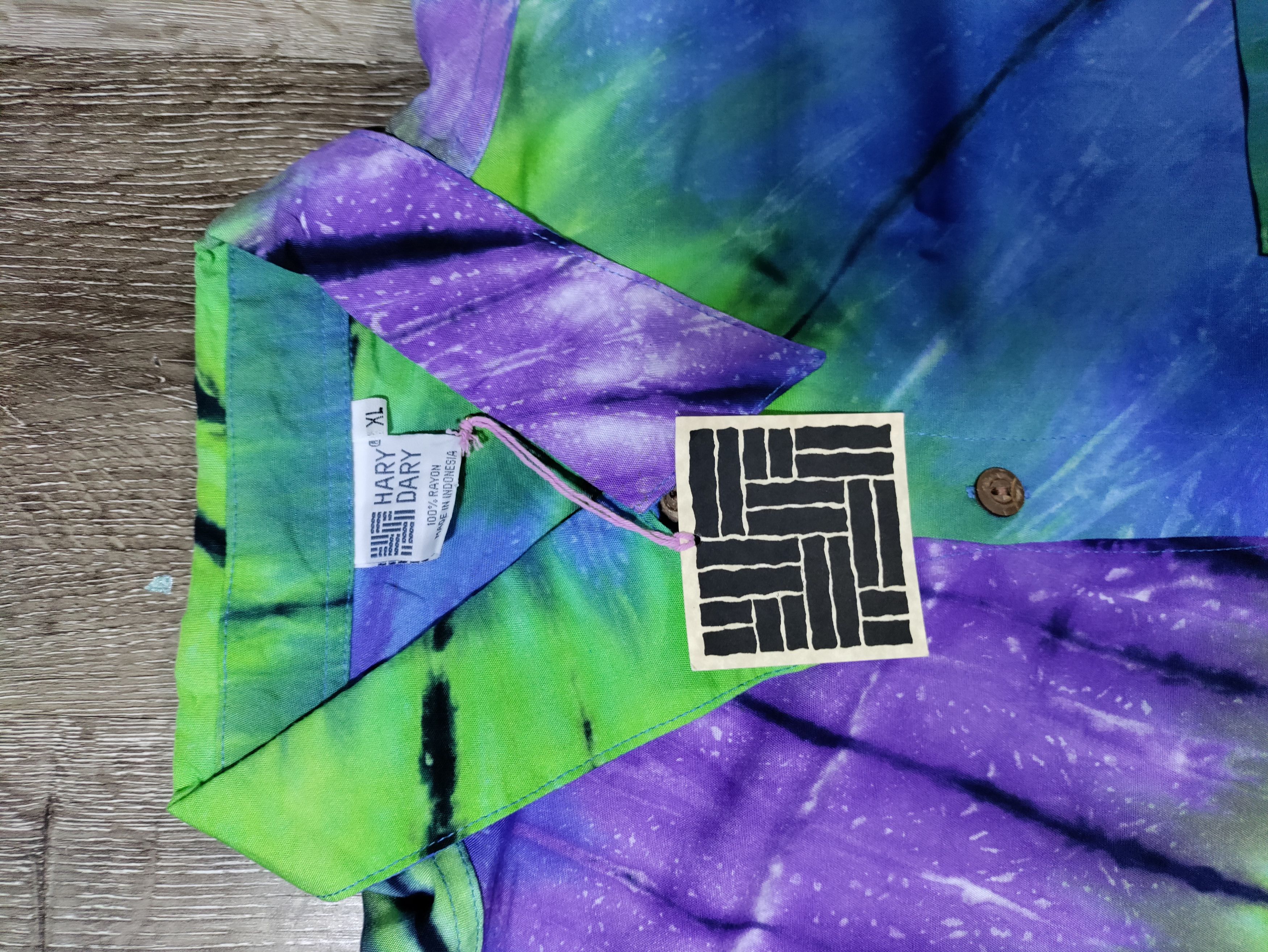 Vintage Hary Daryl Men's Shirt Tye Dye Size US XL / EU 56 / 4 - 5 Thumbnail