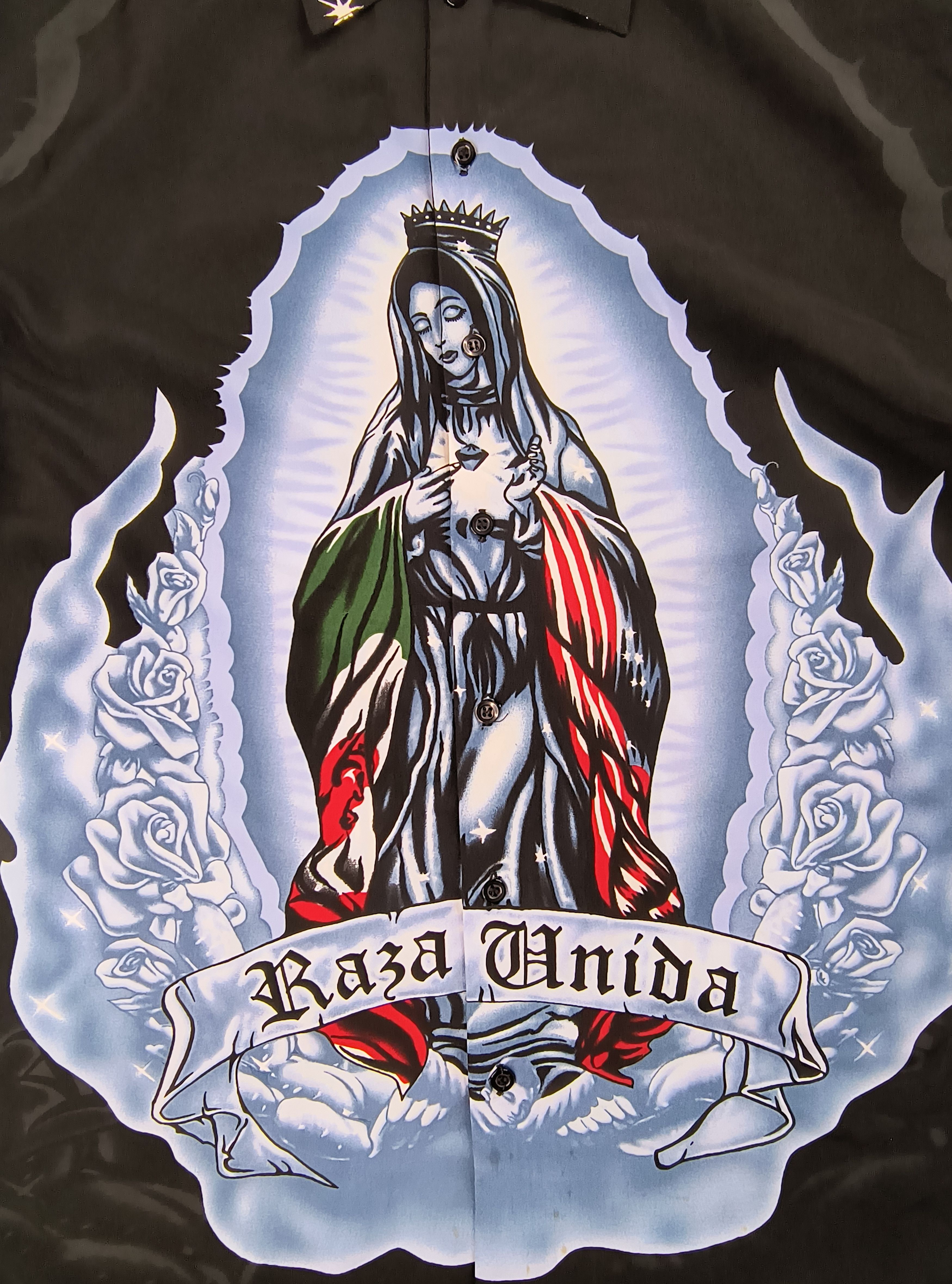 Mexican Threads Vintage raza unida Guadalupe chicano 90s button up shirt Size US L / EU 52-54 / 3 - 3 Thumbnail