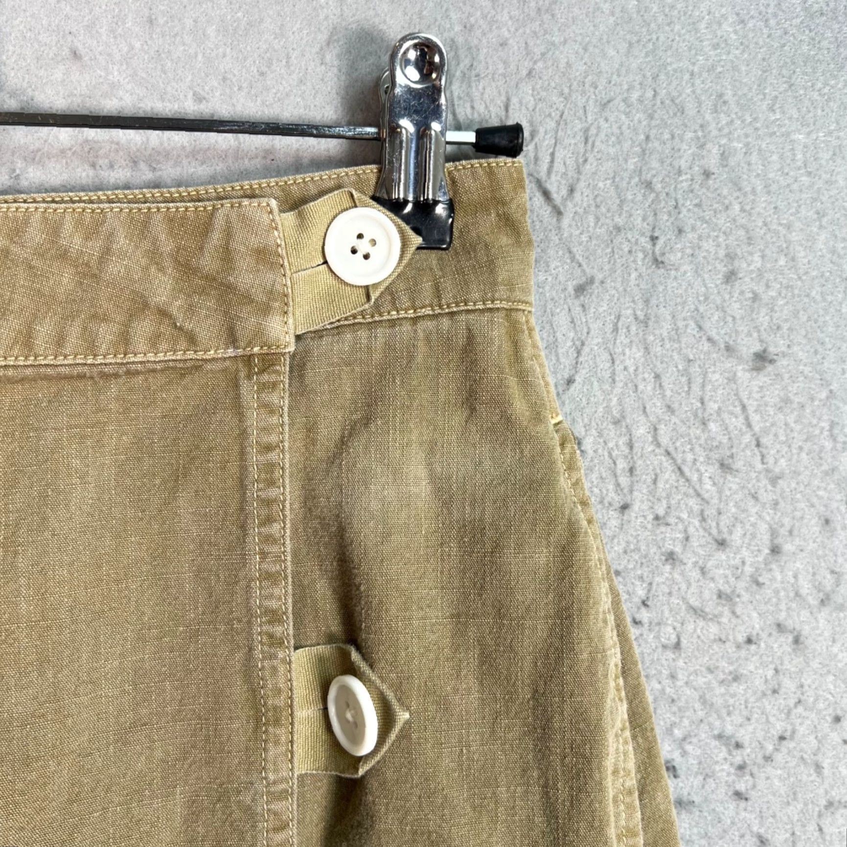 Rag & Bone Rag & Bone Womens Olive Green Button-Front Utility Midi Skirt With Pockets Skirt Women Olive Green Button-Front Midi Skirt With Pockets Size 42" / US 20 - 7 Thumbnail