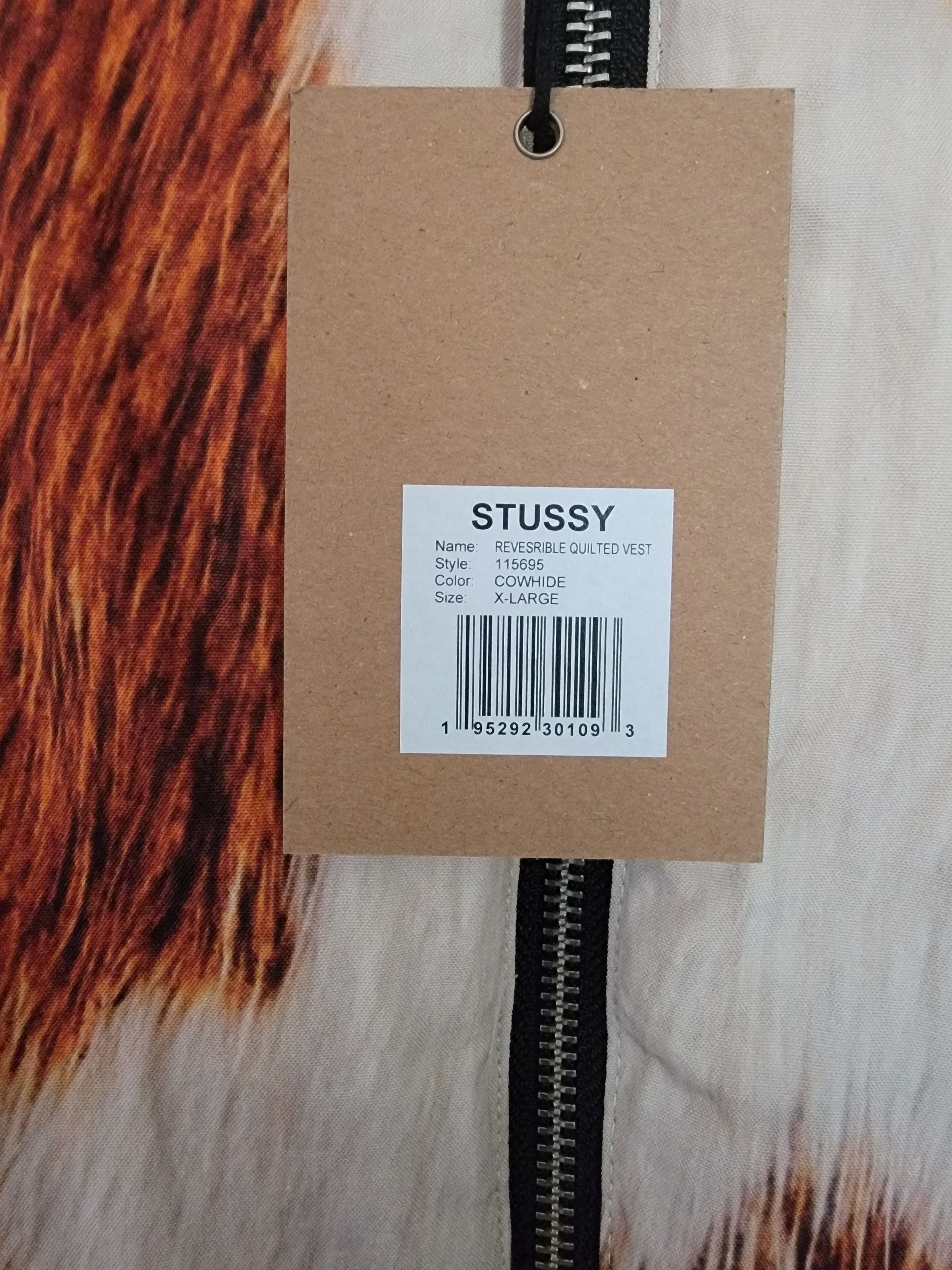Stussy Stussy Reversible Quilted Vest 'Cowhide' Men's sz XL NEW Size US XL / EU 56 / 4 - 3 Thumbnail