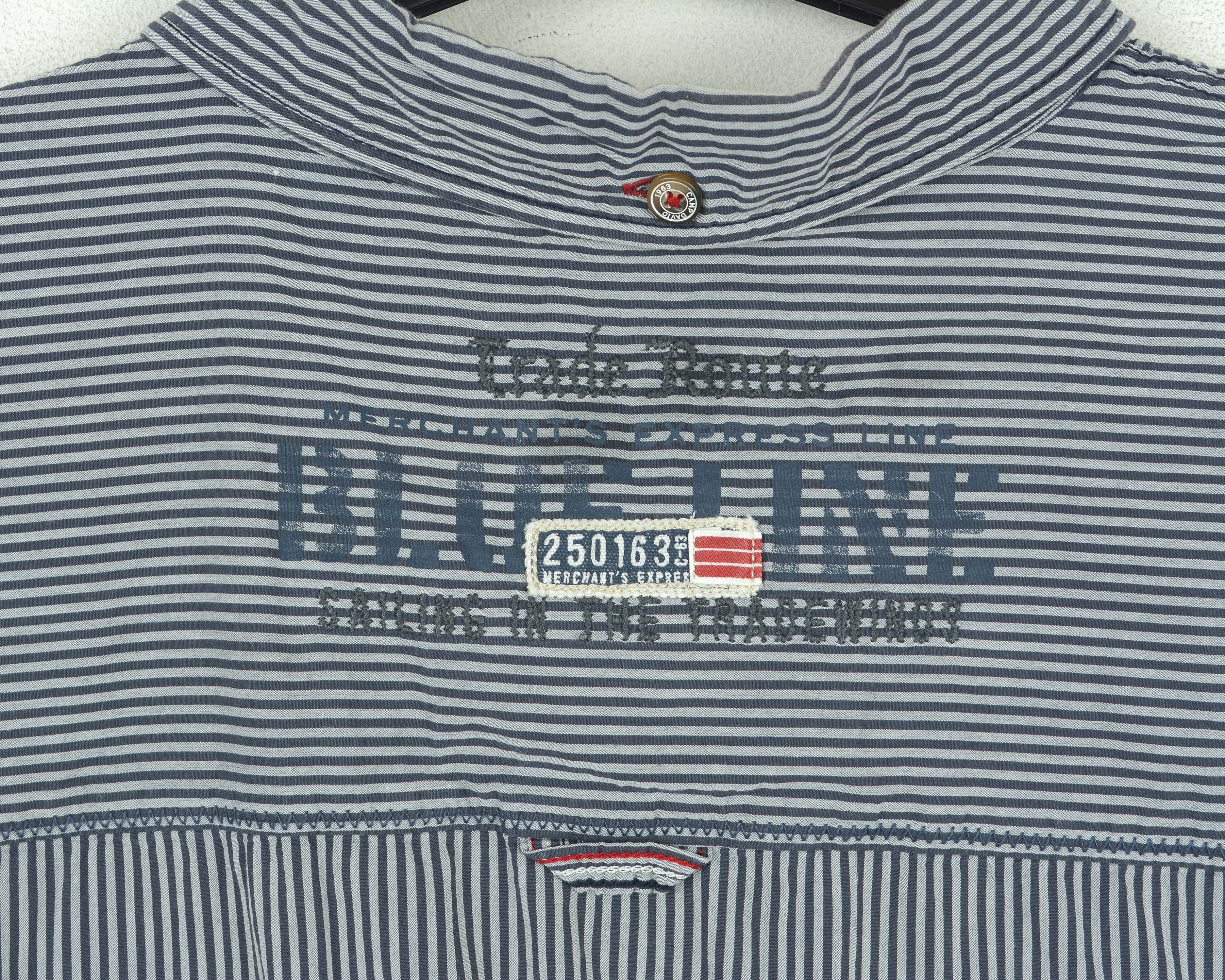 Camp David Button Up Shirt 2XL Striped Embroided Long Sleeve Casual Top Size US XXL / EU 58 / 5 - 6 Thumbnail