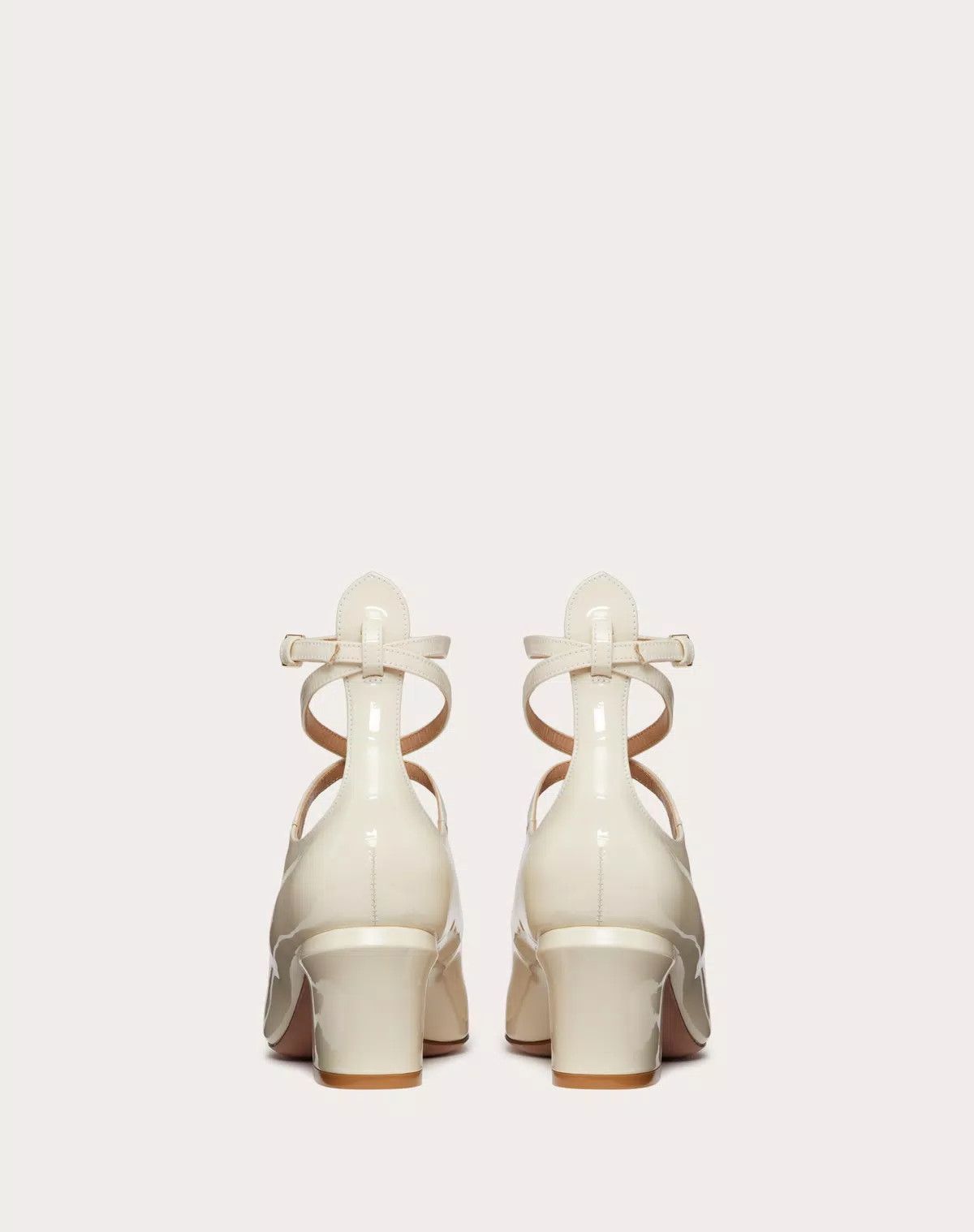 Valentino o1s1wg110426 Tan-Go Patent Leather 70mm Pumps in Ivory Size US 11 / IT 41 - 3 Thumbnail