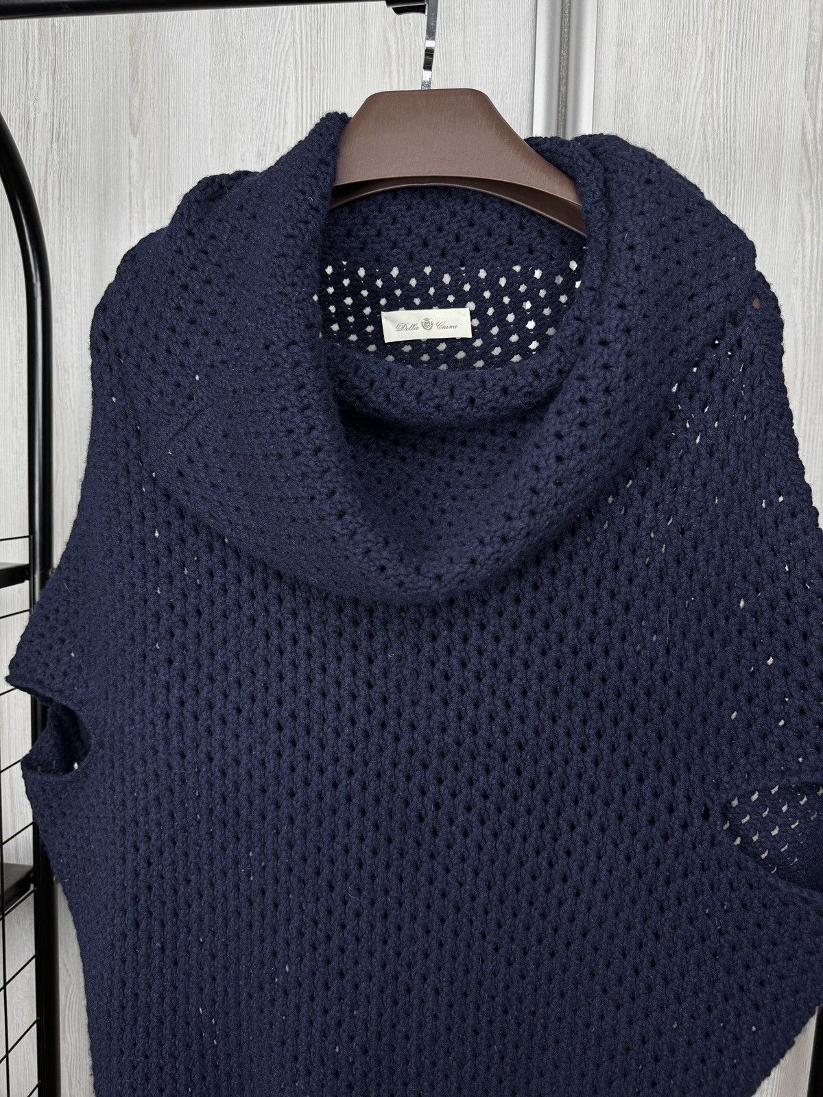 Other Della Ciana open knit poncho wool cashmere silk sweater Size M / US 6-8 / IT 42-44 - 3 Thumbnail