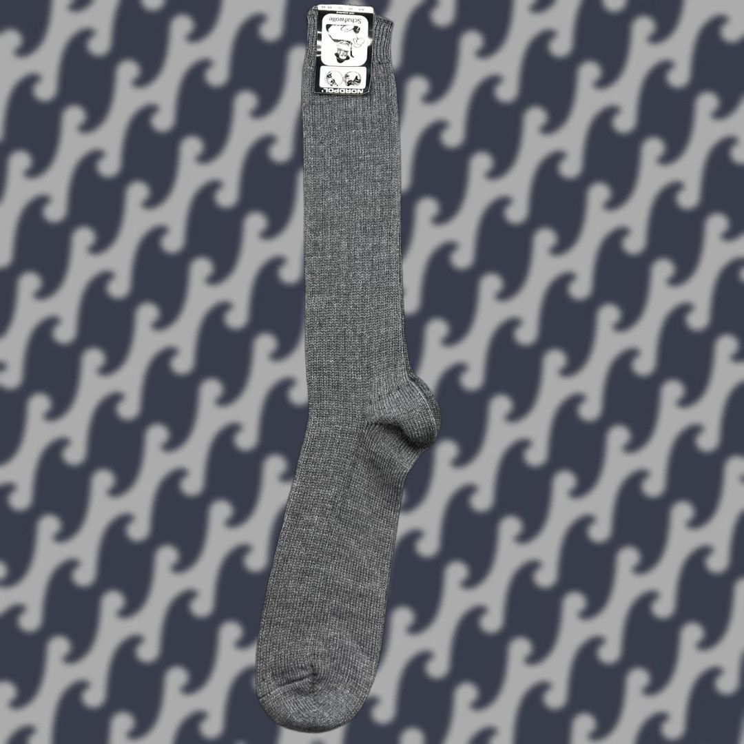 Vintage NORDCAP Socks Unisex Adults 43-44 Gray Knee High 60% Wool 40% Polyester Outdoor Germany Schafwolle 60% New Wool Thermal Antibacterial Breathable Long Size 42 - 1 Thumbnail