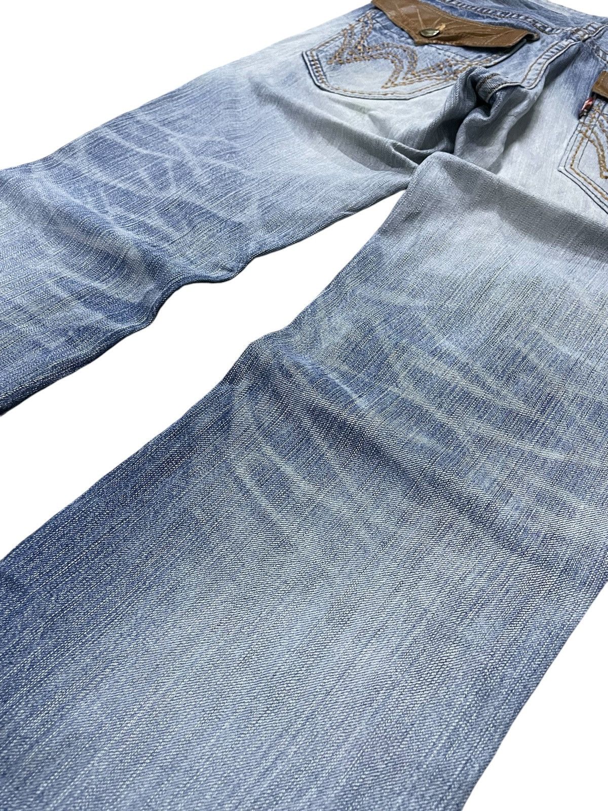 Edwin × If Six Was Nine × Japanese Brand Vintage Edwin XV Western Heavy Stitched Leather Trim Jeans Size US 32 / EU 48 - 15 Thumbnail