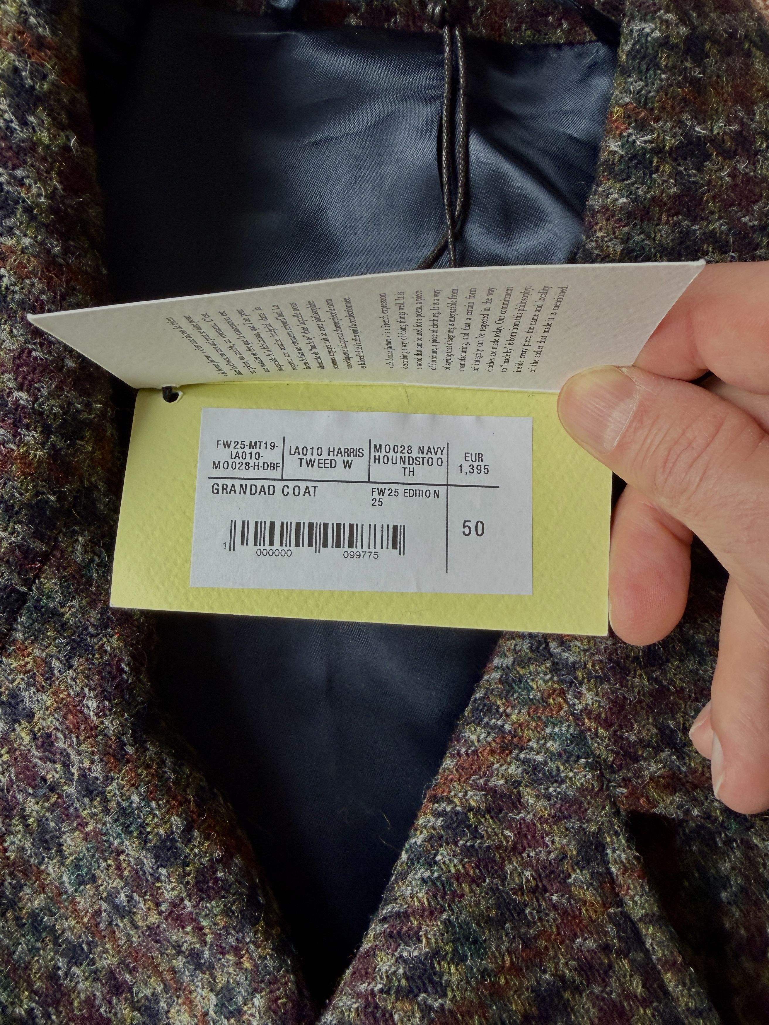 De Bonne Facture Granddad coat in Harris tweed Size US M / EU 48-50 / 2 - 4 Thumbnail