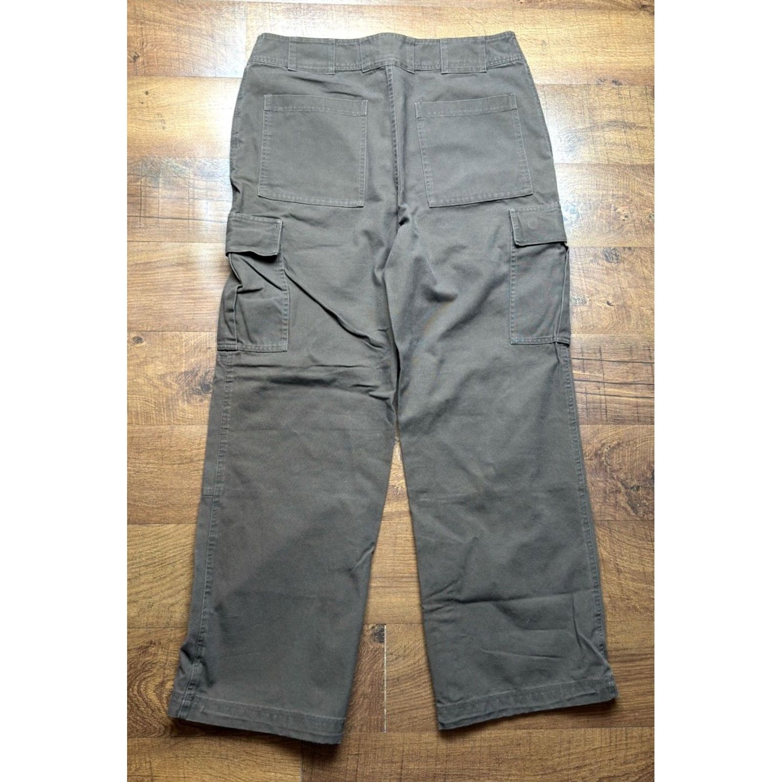 Adidas VTG Adidas Brown Cargo Pants Canvas Pockets Men’s XL 40X32 Inseam 32 Cotton Canvas Pockets Y2K Size US 36 / EU 52 - 2 Thumbnail