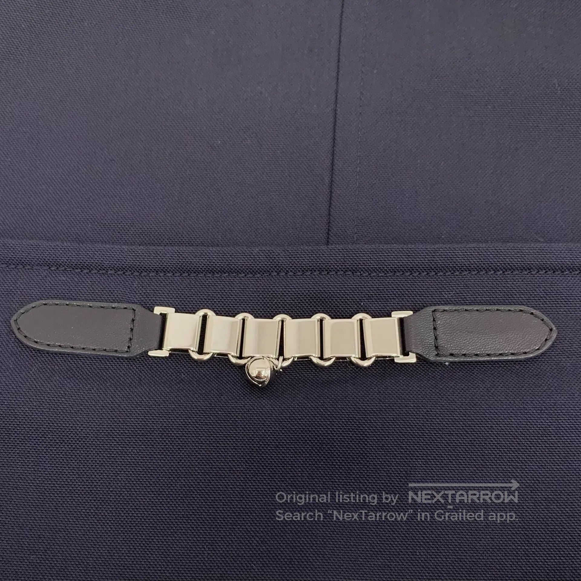 Hermes Hermes Dark Blue Bell Chain Cotton Casual Skirt| Size 35" - 5 Thumbnail