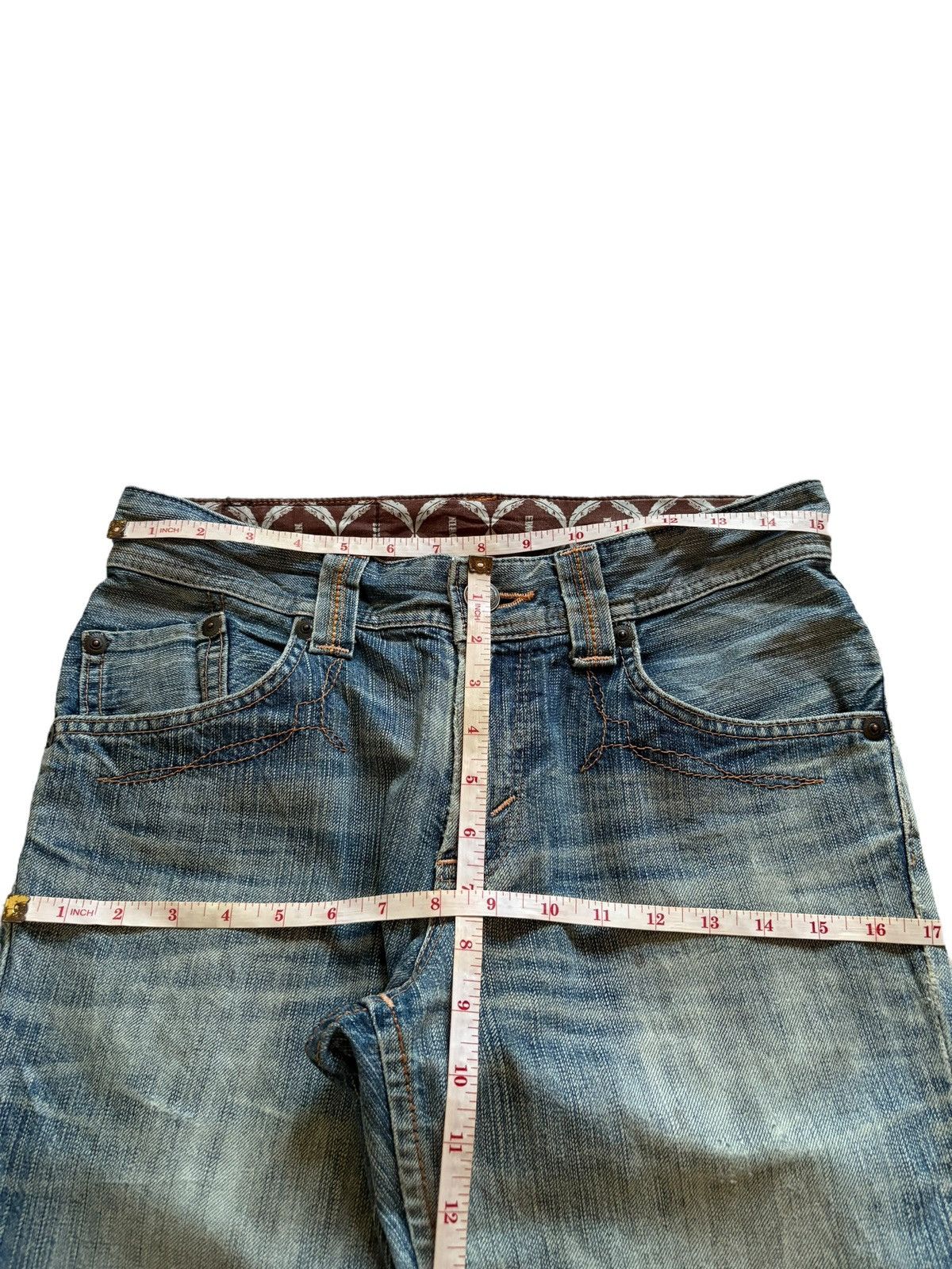 Edwin × Japanese Brand Exclusive Vintage Edwin Mud Wash Ripped Flare Jean Size US 31 - 12 Thumbnail