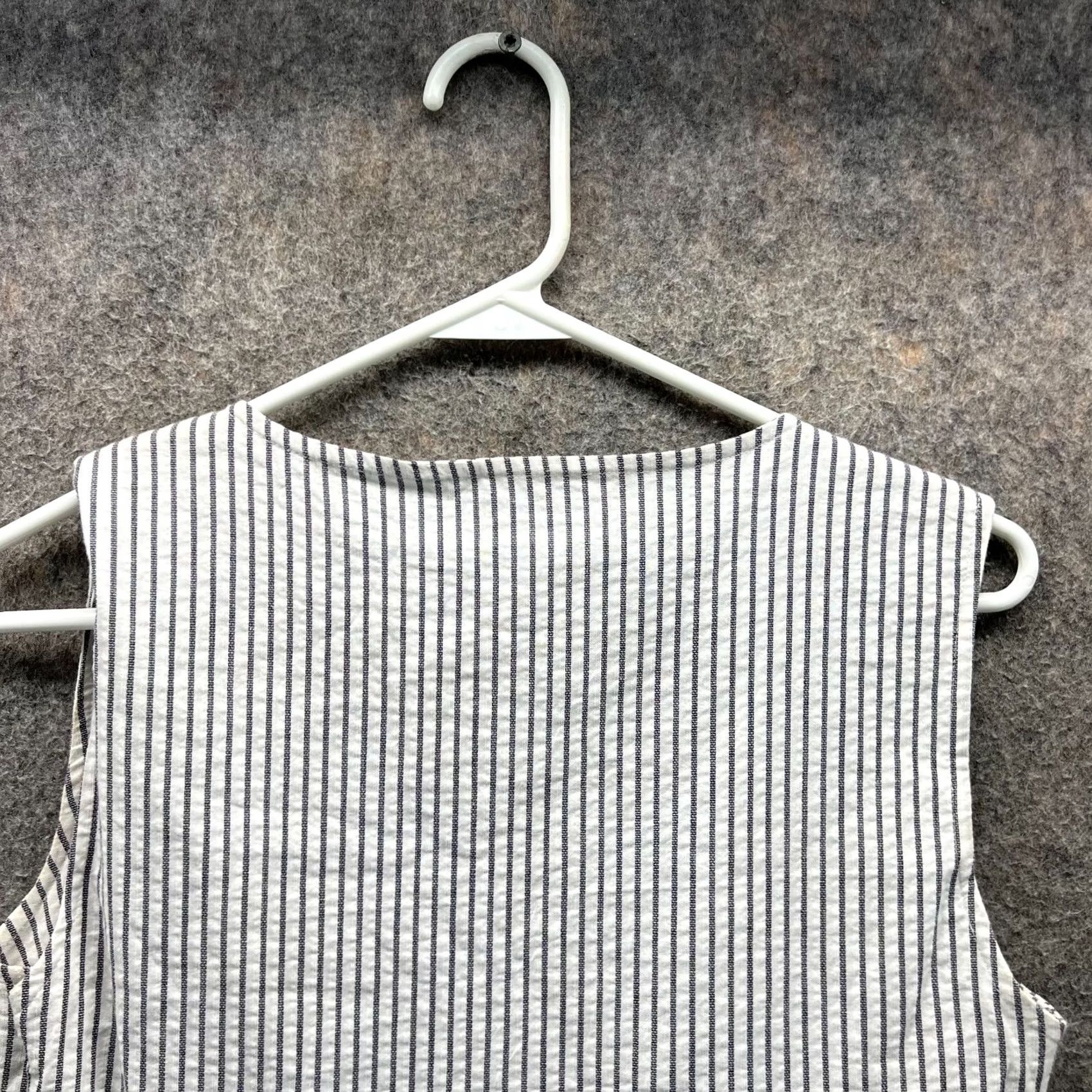 Tommy Hilfiger Tommy Hilfiger Dress Women 8 Striped Sleeveless Cotton A Line Seersucker Womens Large Size M / US 6-8 / IT 42-44 - 7 Thumbnail