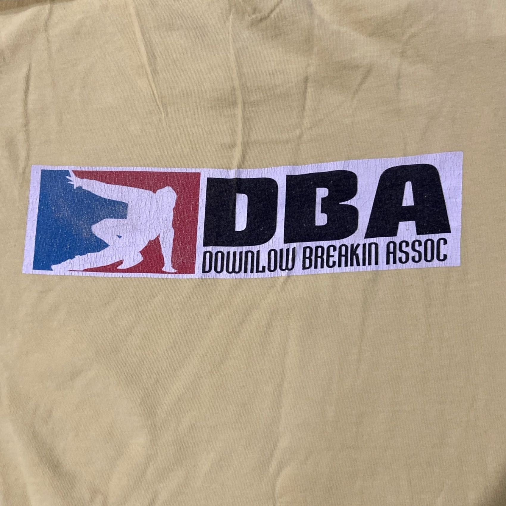Vintage VINTAGE Screen Stars Breakdancing DBA Downlow Breakin Association XL Yellow Shirt Unisex 1980s Graphic Tee Hip Hop Short Sleeve Size US XL / EU 56 / 4 - 7 Thumbnail