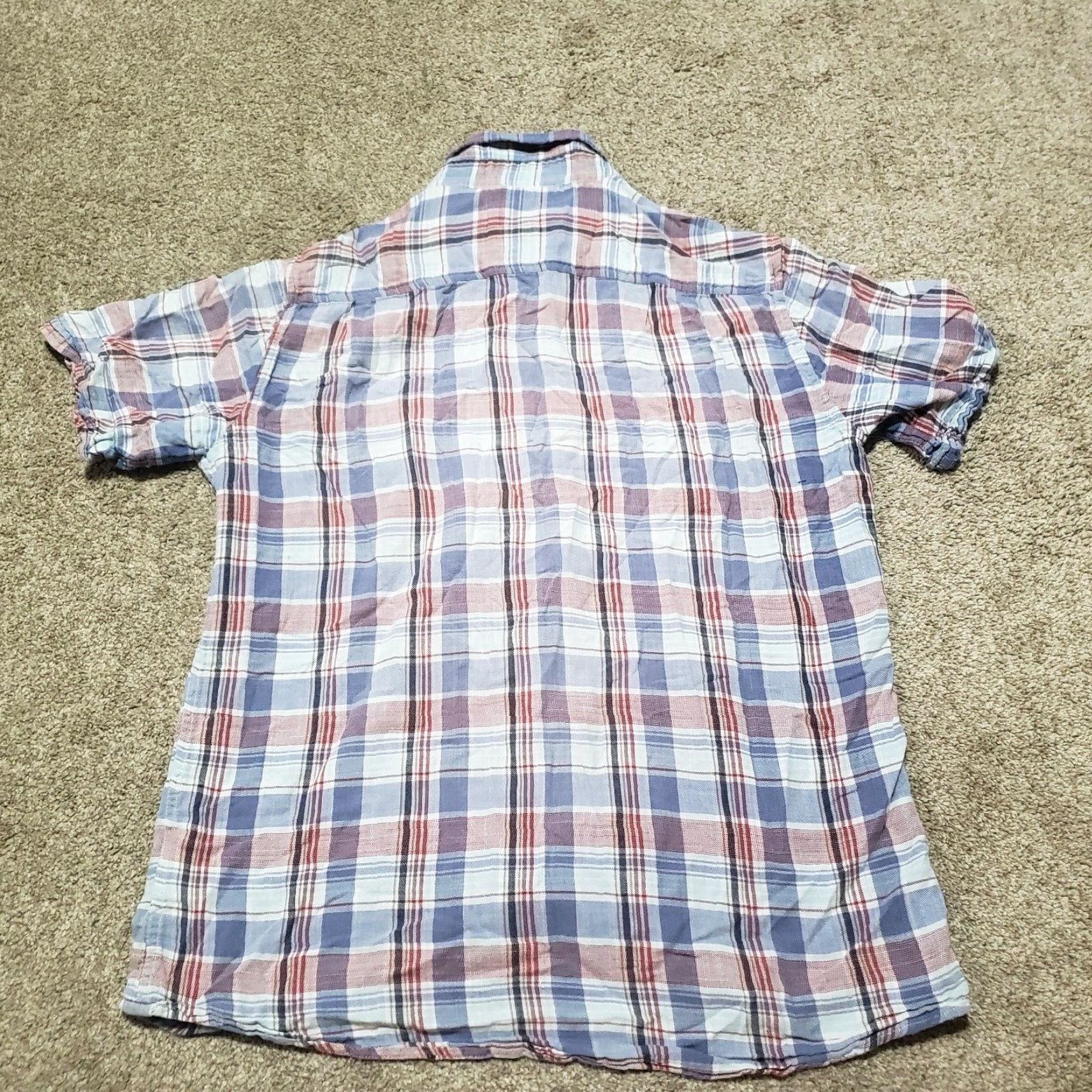 Weatherproof Weatherproof Shirt Adult Men XL Multicolor Plaid Button-Up Casual Cotton Flannel Short Sleeve Mens Size US XL / EU 56 / 4 - 7 Thumbnail