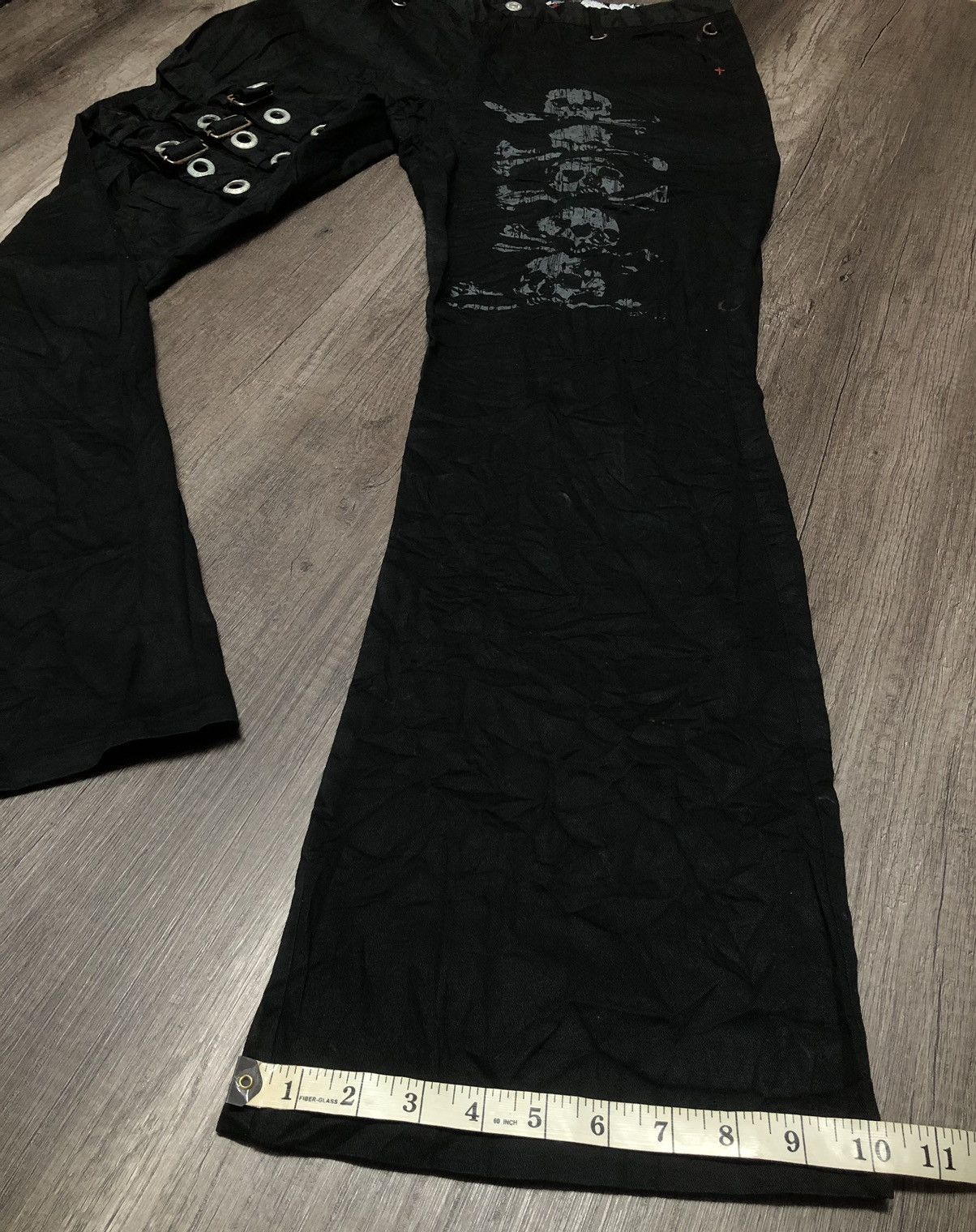 Japanese Brand MAD PUNKS SKULL DESIGN BONDAGE STYLE BOOTCUT PANT Size US 32 / EU 48 - 9 Thumbnail