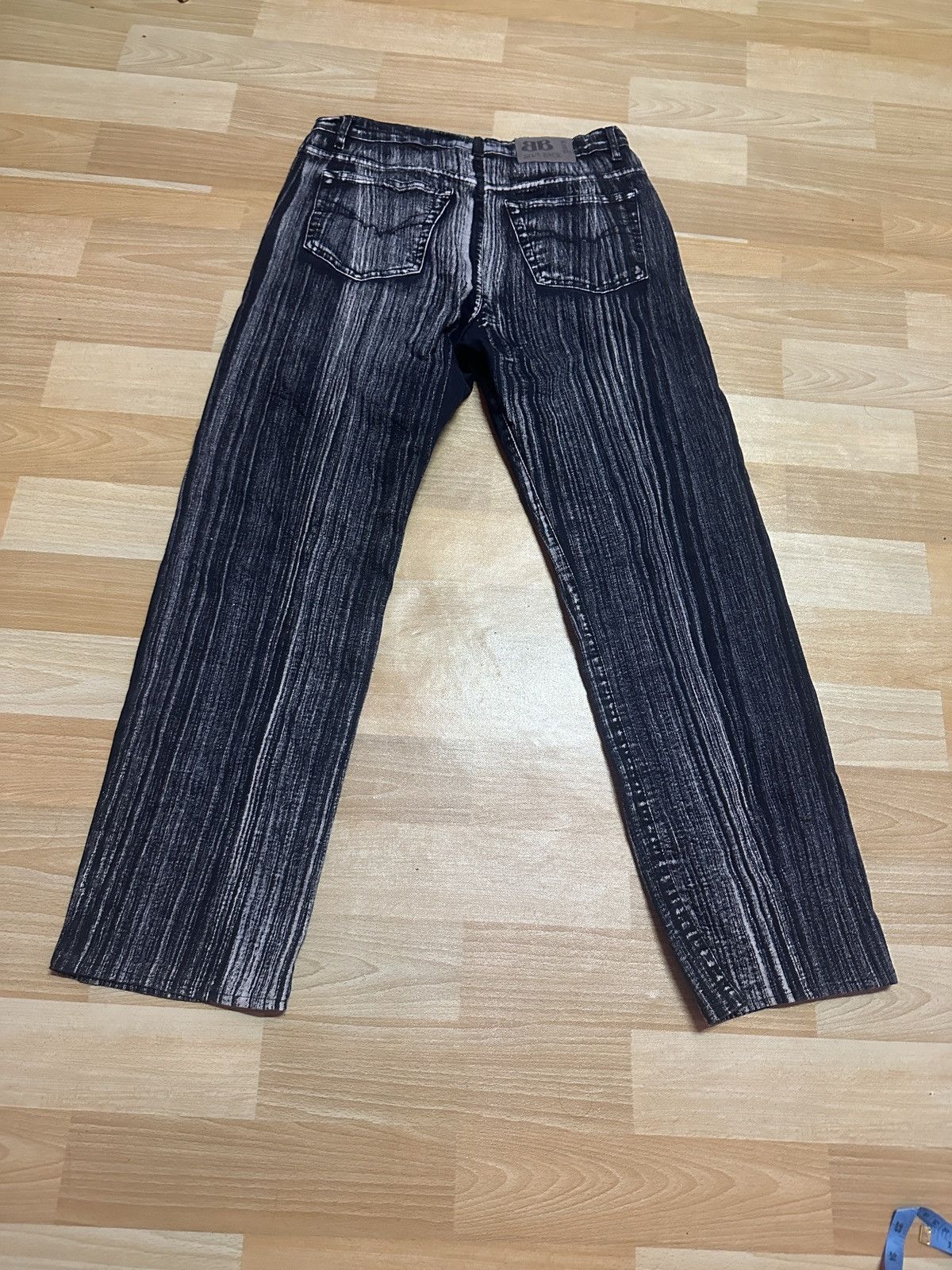 Japanese Brand Rare🔥🔥Striped Stretchable Denim Size US 31 - 14 Thumbnail